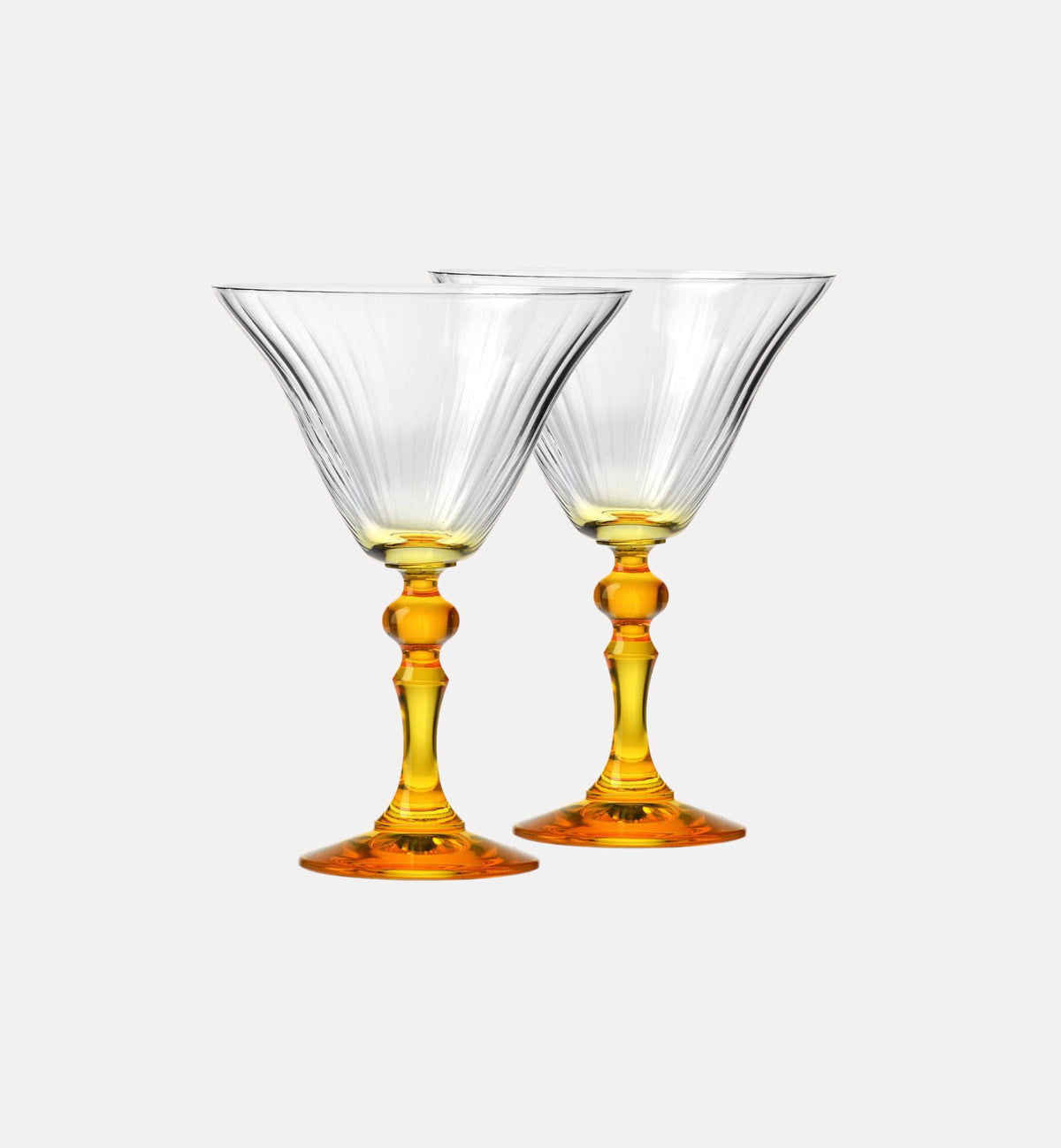 krosno-bubble-ombr-verre-martini-pied-jaune-170-ml image 2