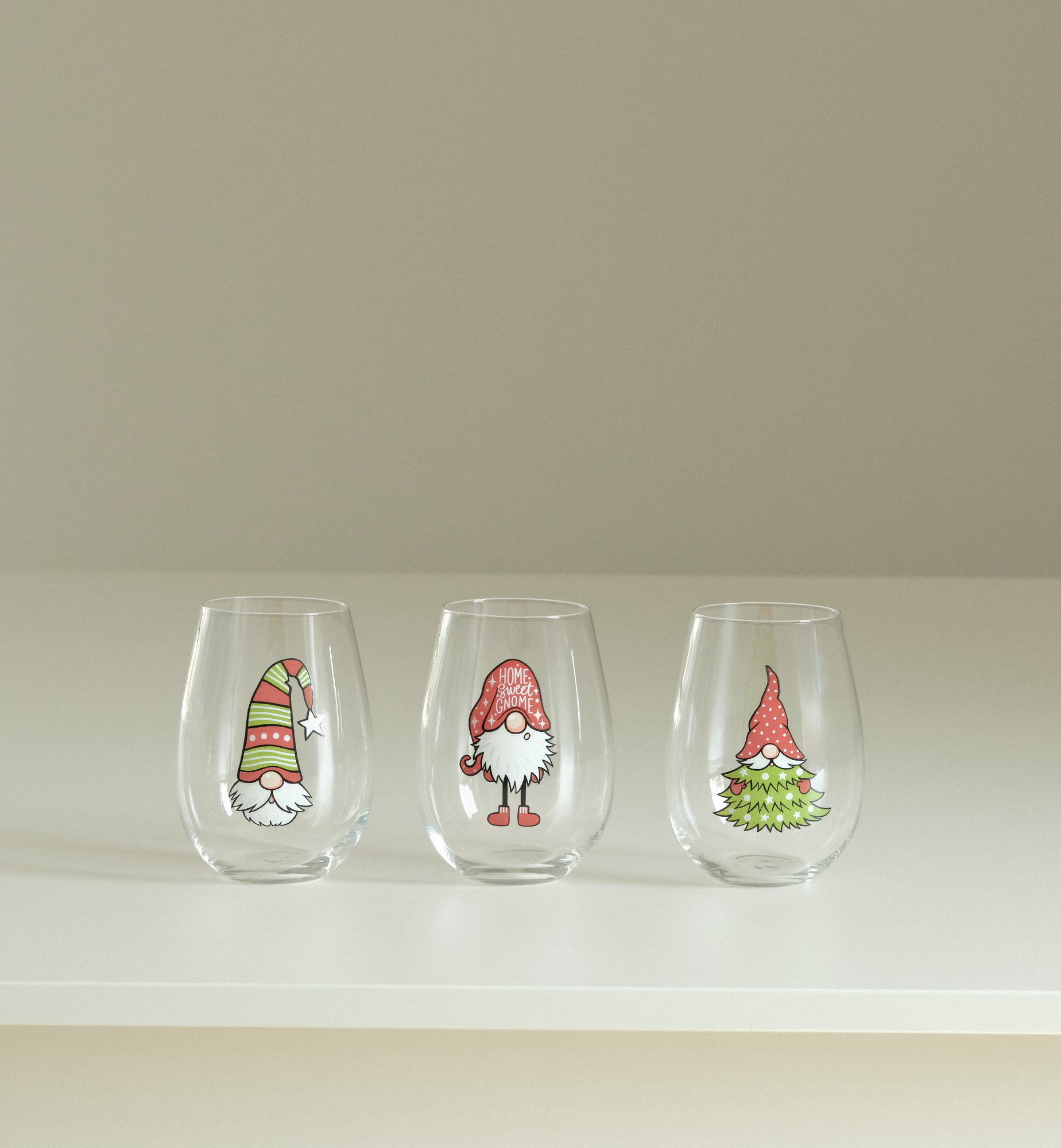 krosno-glass-god-jul-verre-eau-500-ml-lot-3-gnome-no-l image 5