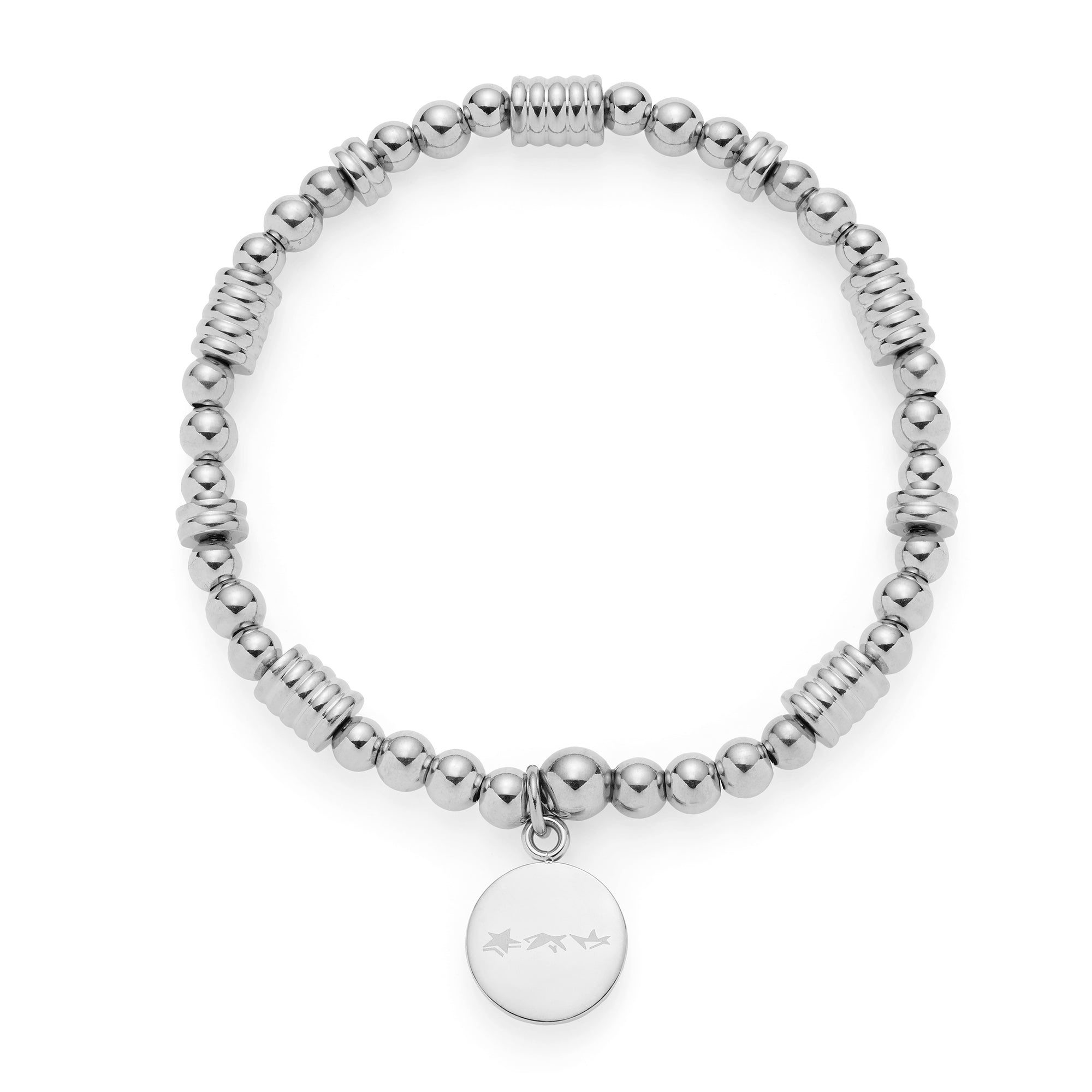 leonardo-elisabeth-bracelet-stretch-argent-gravure image 1