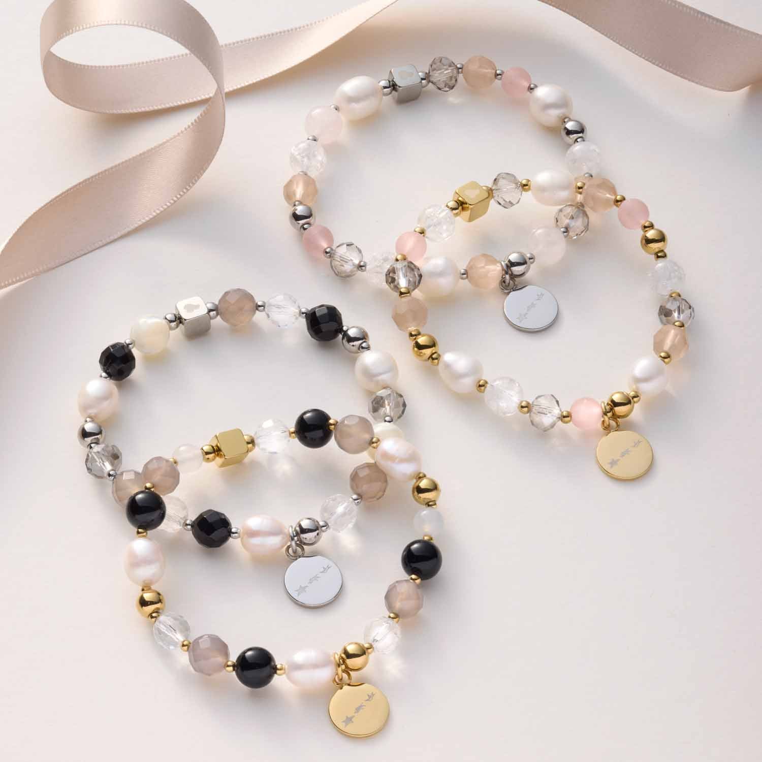 leonardo-hope-bracelet-argent-ros-perles-gravable image 5