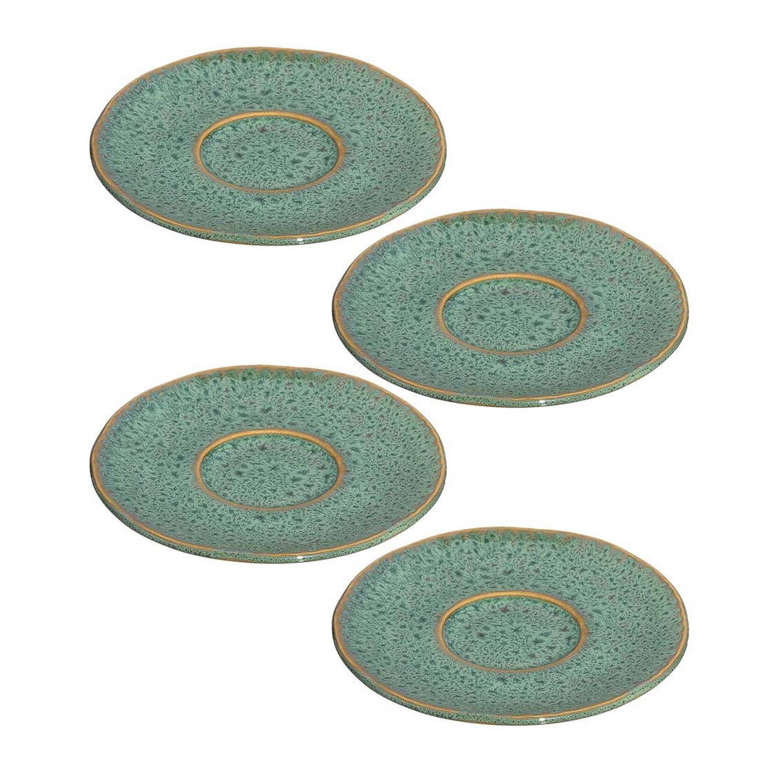 leonardo-matera-sous-tasse-11-cm-lot-4-c-ramique-vert image 1