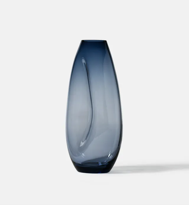 krosno-flow-vase-bleu-marine-32-cm-cristal image 1