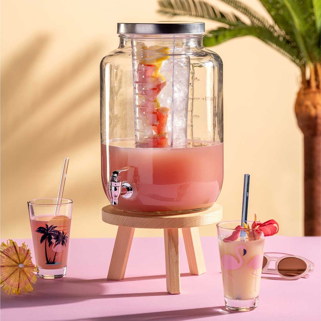 leonardo-succo-distributeur-boisson-verre-7-l-avec-infuseur image 2