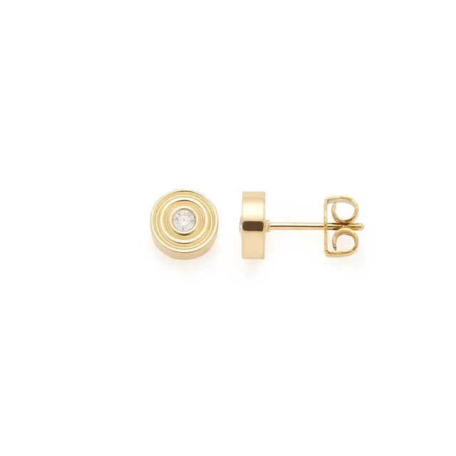 leonardo-isabelle-clous-d-oreilles-dor-zirconia-blanc image 1