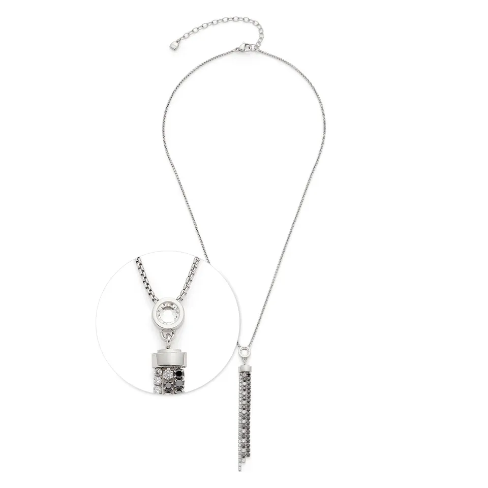 leonardo-atura-collier-court-42-cm-franges-noir image 1