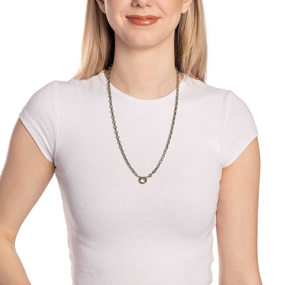 leonardo-yvette-60-cm-collier-acier-argent image 3