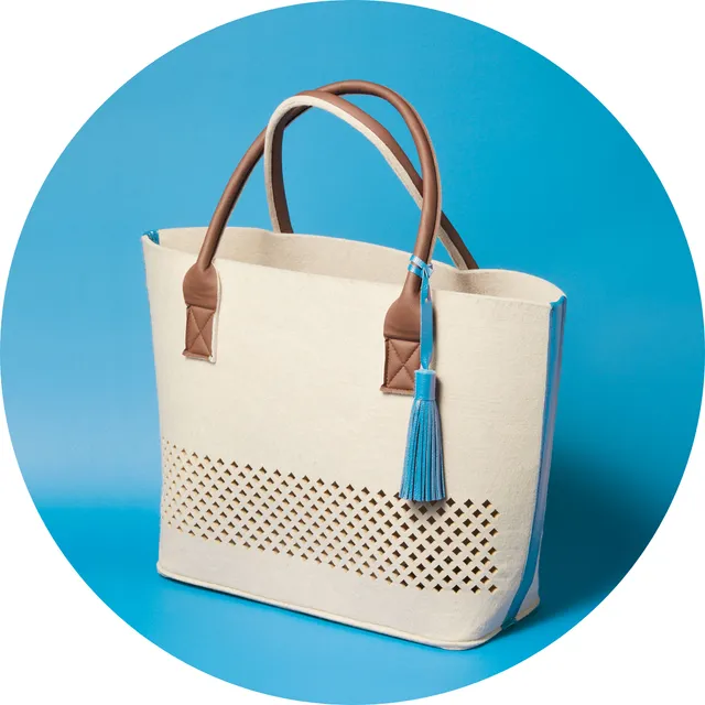 leonardo-beach-bag-sac-plage-bleu-feutrine image 1