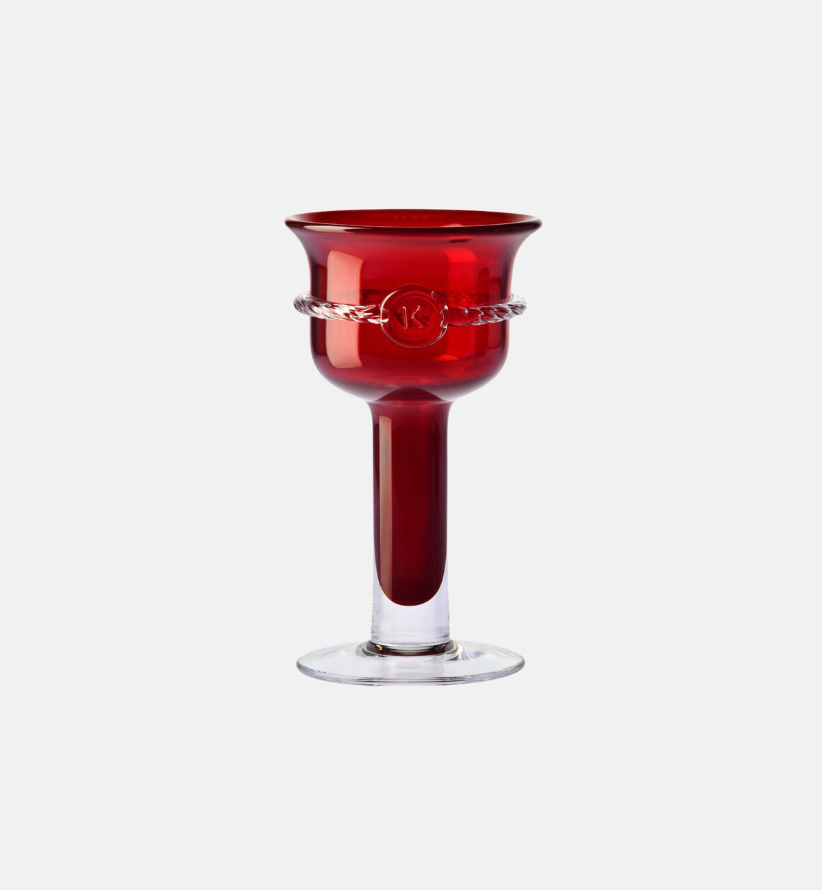krosno-aurelia-bougeoir-cristal-25-cm-rubis image 1
