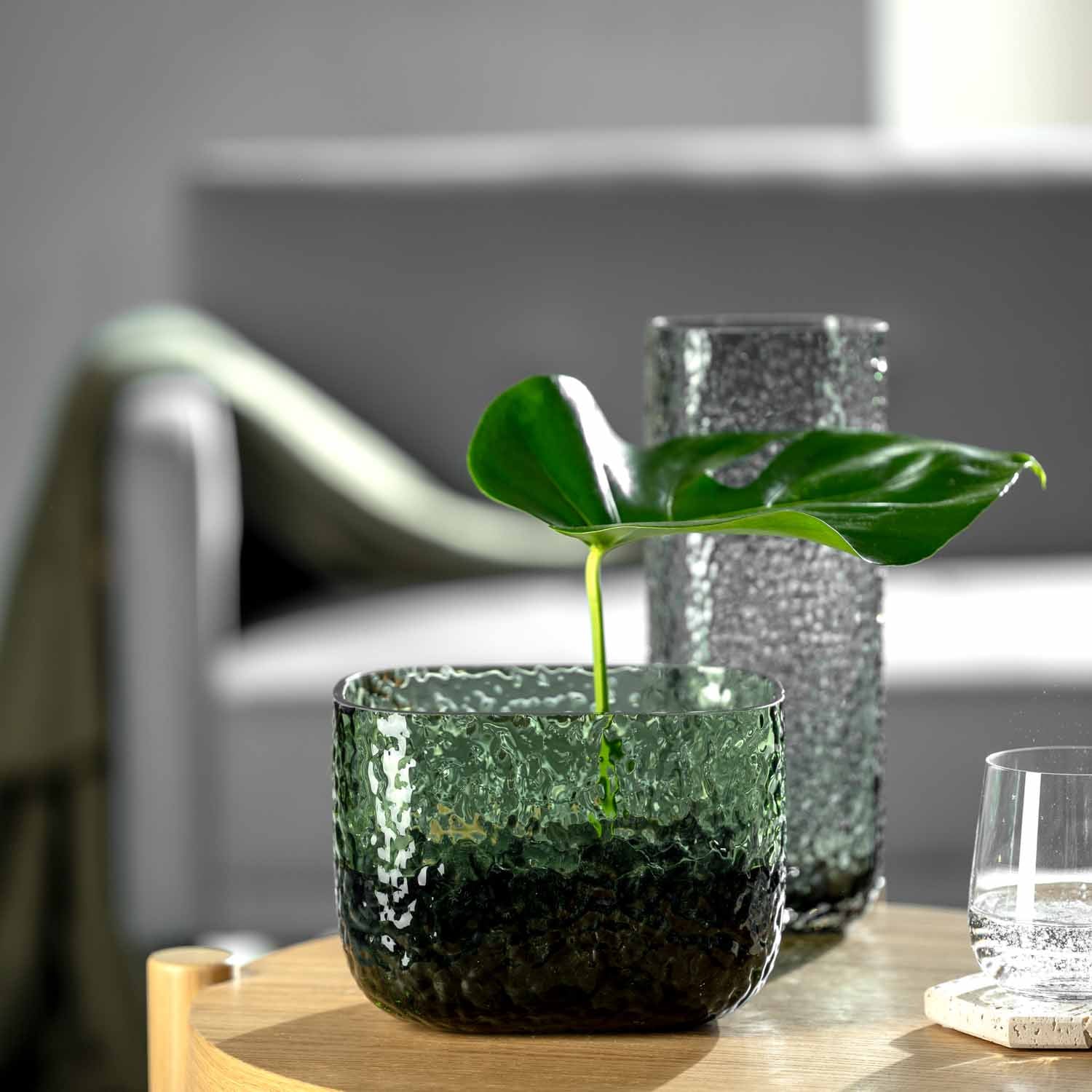 leonardo-martello-vase-vert-verre-13-cm-fait-main image 3