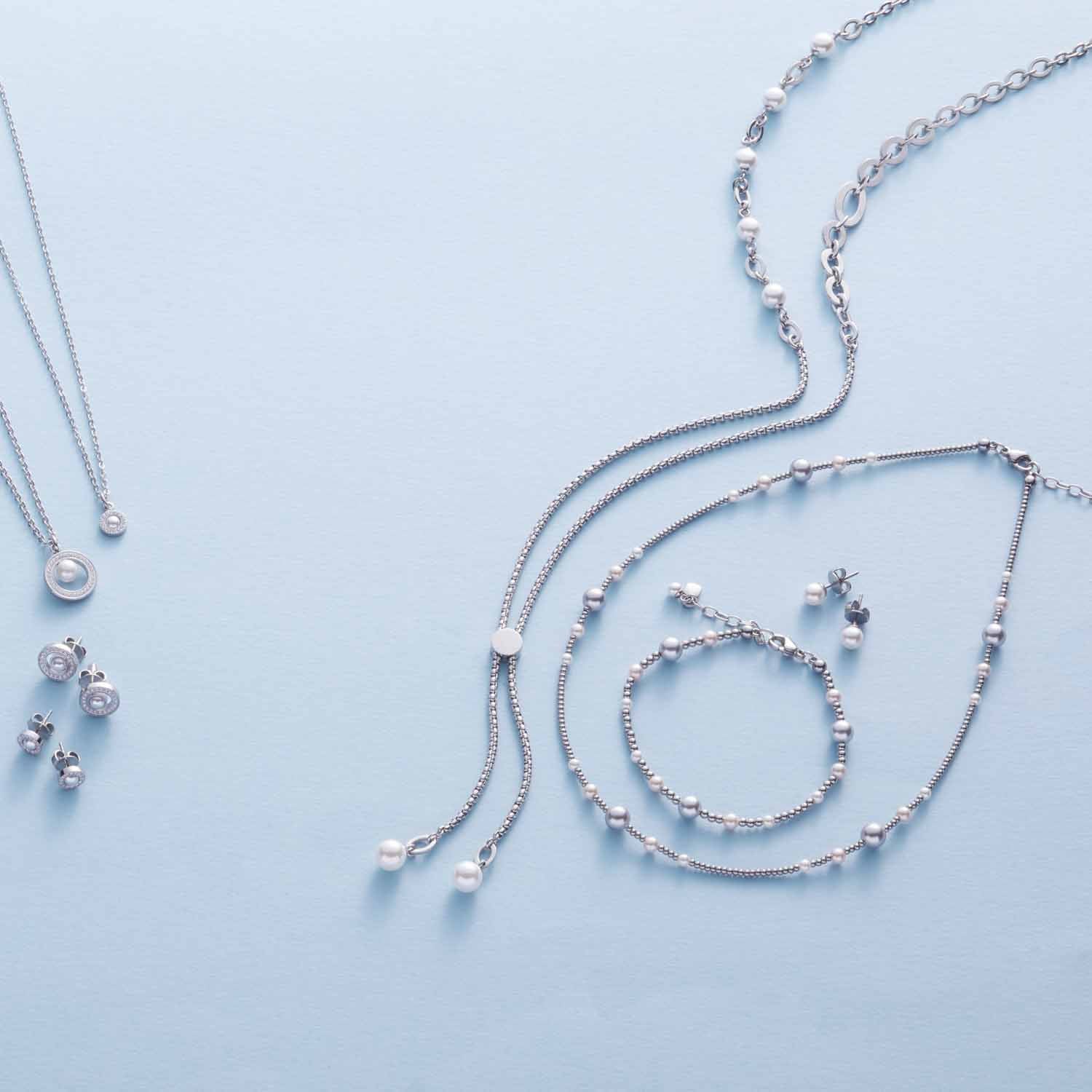 leonardo-elsana-collier-perles-42-cm-argent image 4