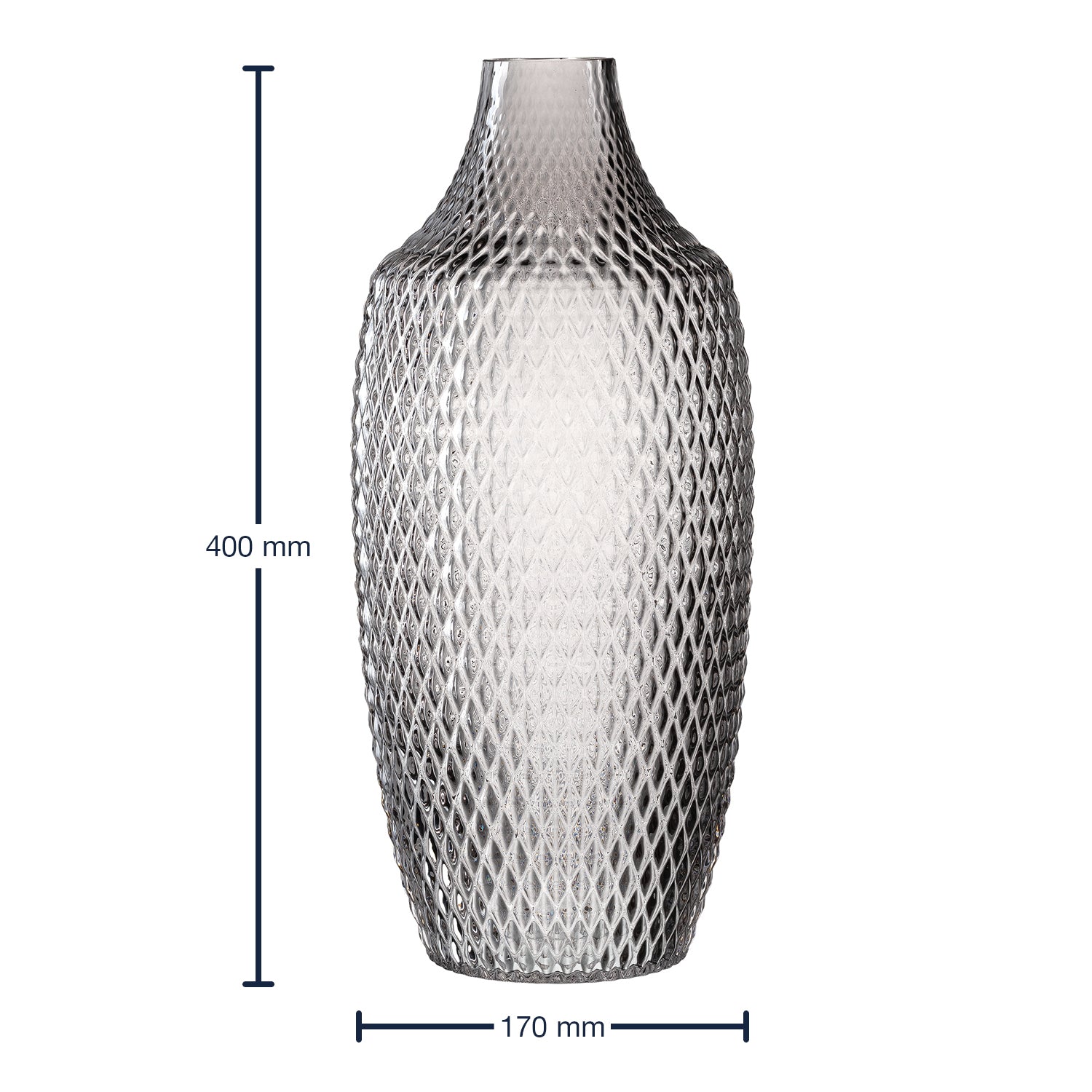 leonardo-poesia-vase-gris-40-cm-verre-fait-main image 2