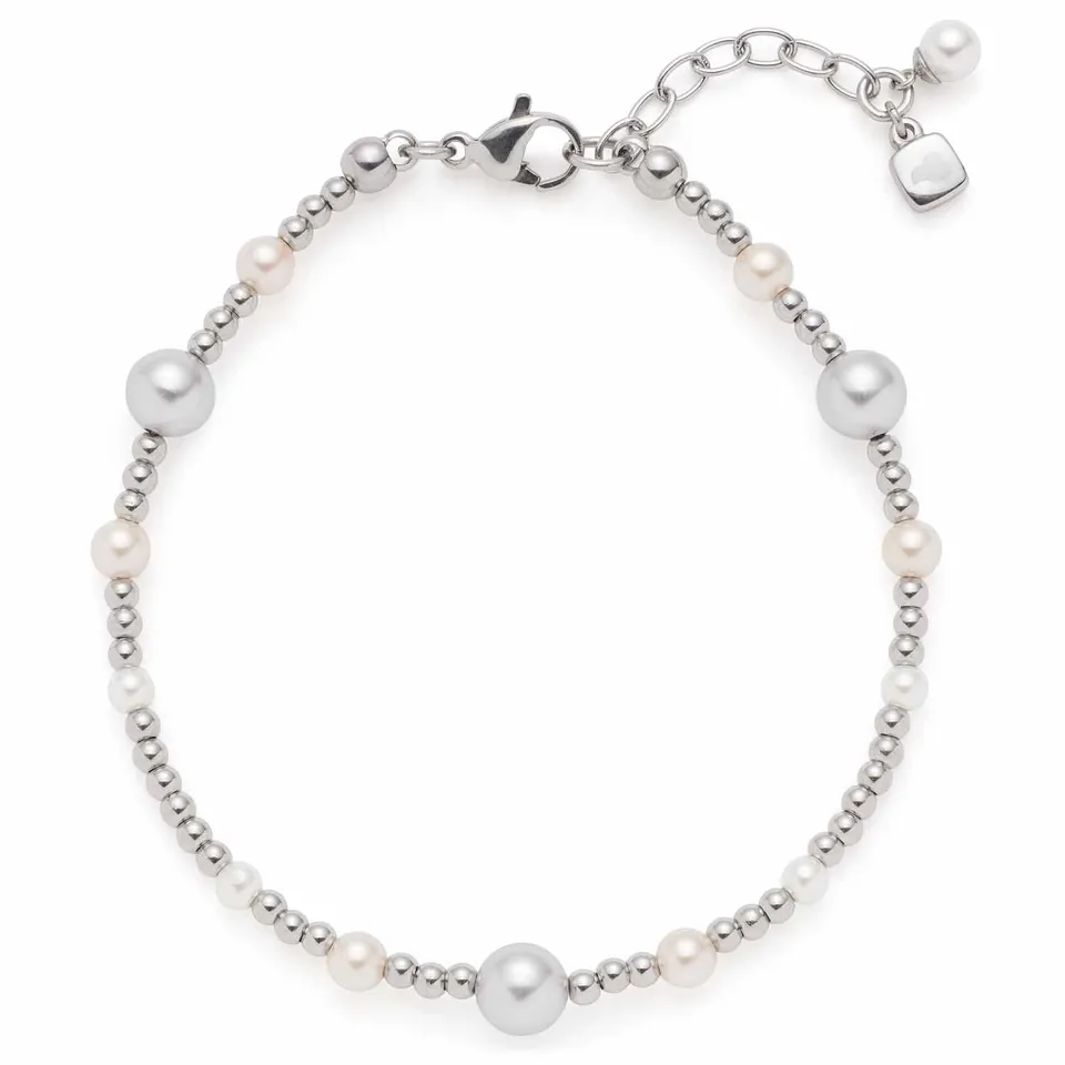 leonardo-elsana-bracelet-argent-perles-blanches-cr-me image 1