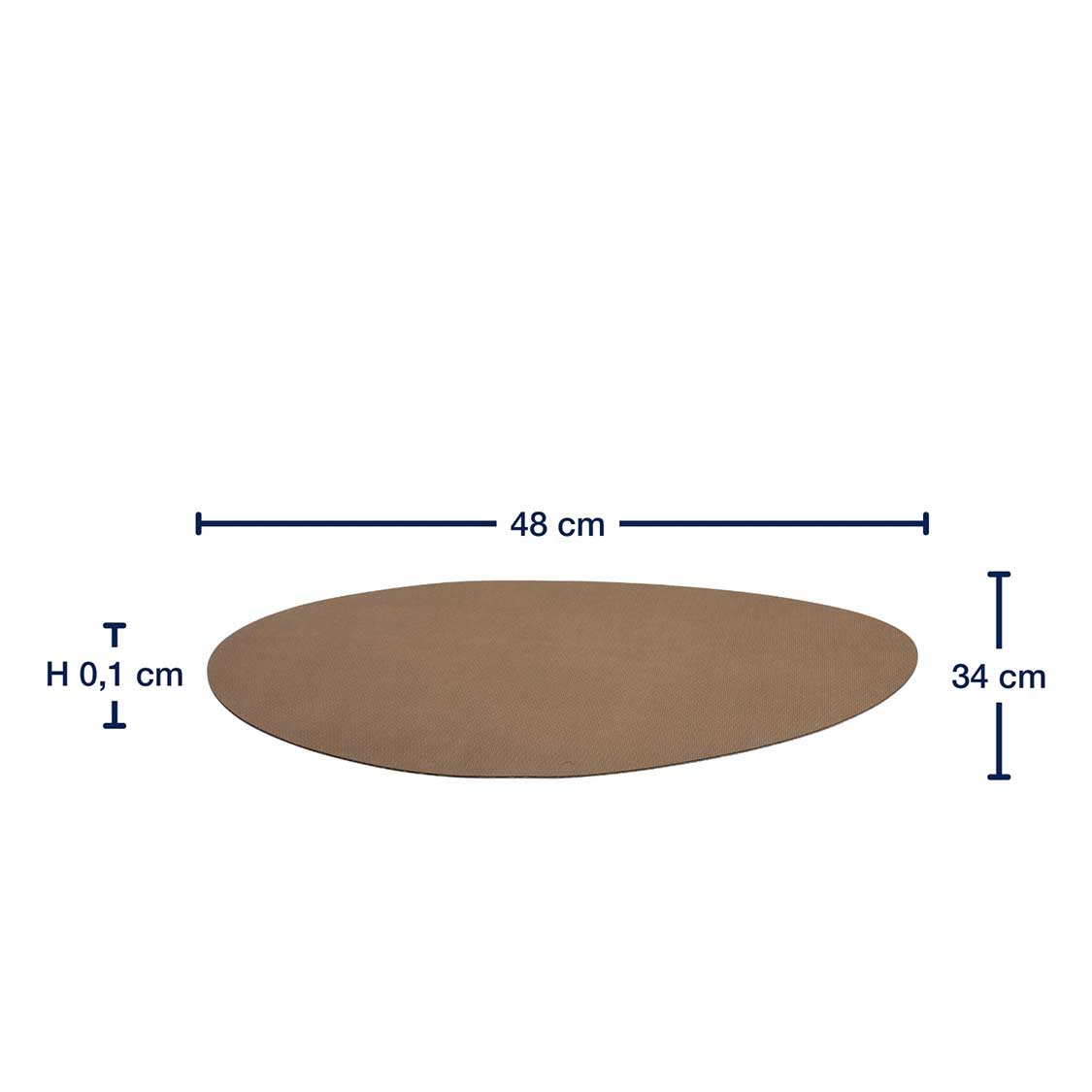 leonardo-gocce-set-de-table-ovale-marron-34x48-cm image 3