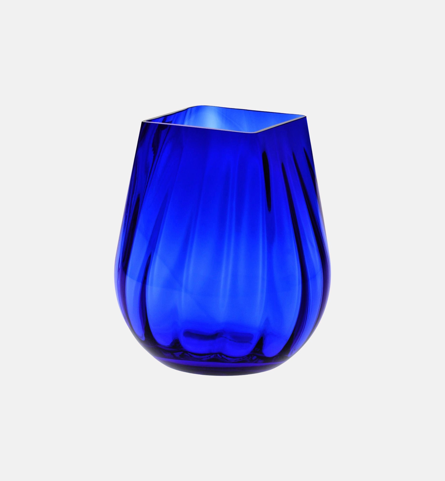 krosno-vases-25-5-cm-vase-en-verre-cobalt-stri-massif image 1