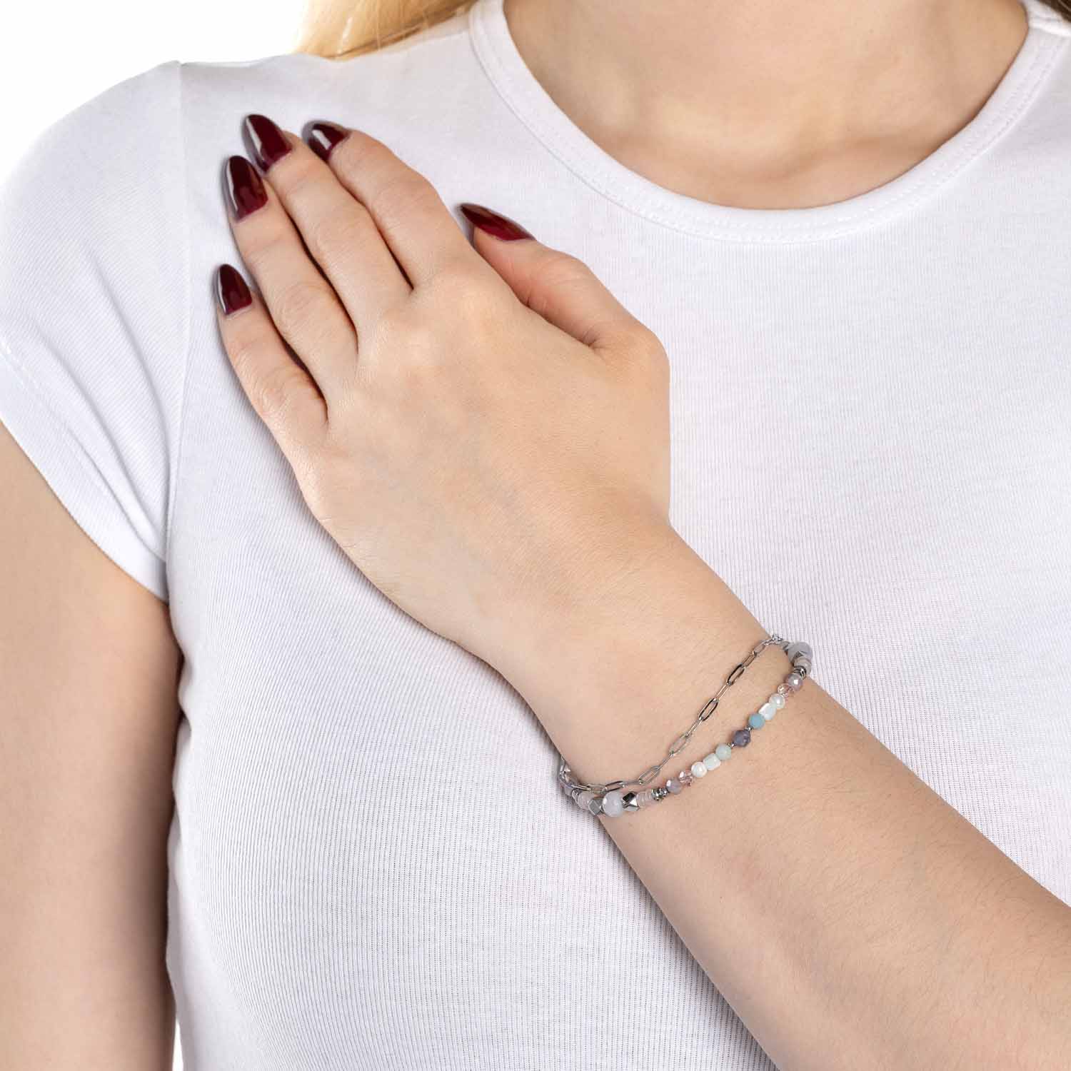 leonardo-randy-bracelet-perles-pastel-double-rang image 2