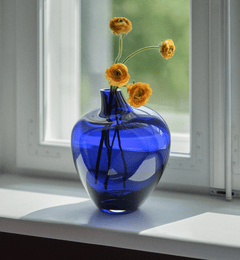 krosno-pebble-2017-vase-30-cm-cobalt image 7