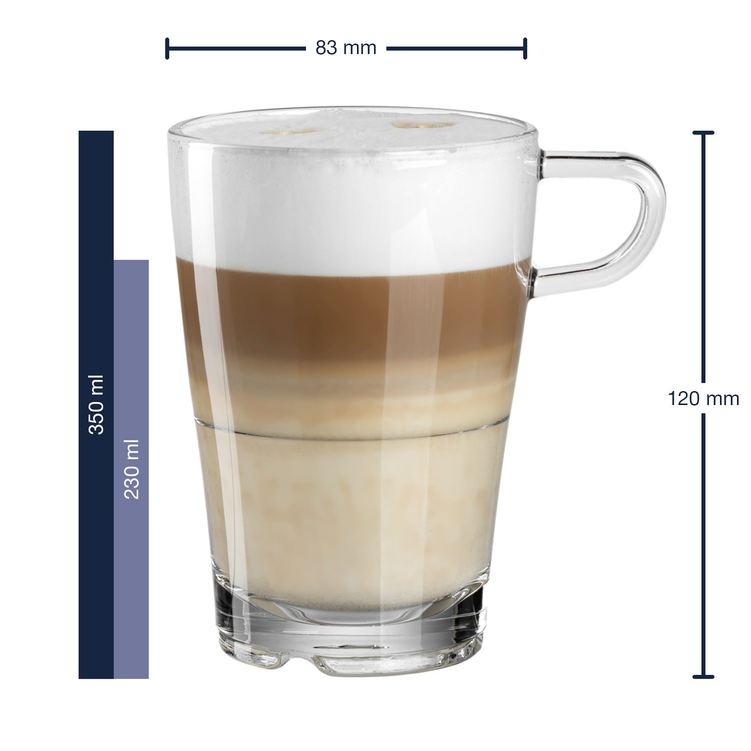 leonardo-senso-tasse-latte-350-ml-coffret-4-avec-cuill-res image 2