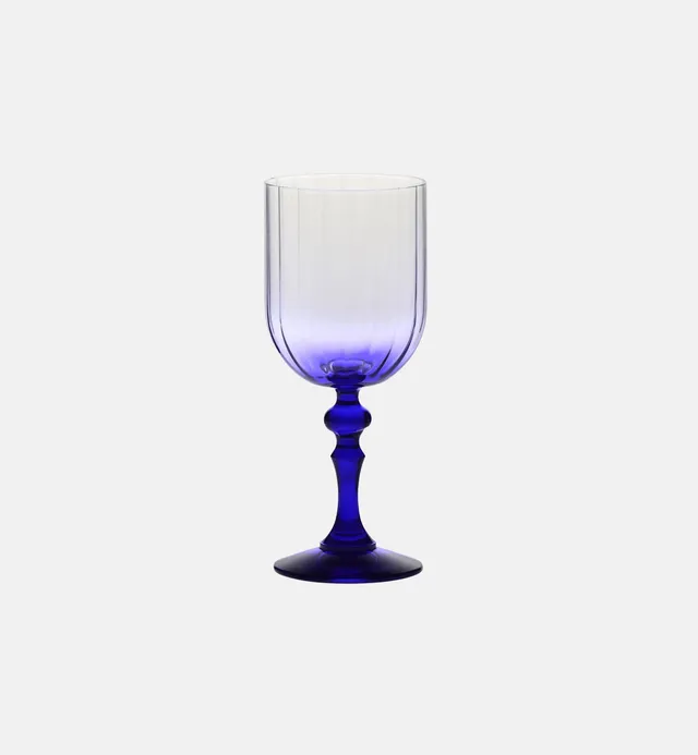 krosno-bubble-verre-vin-300-ml-pied-bleu-marine-ombr image 1