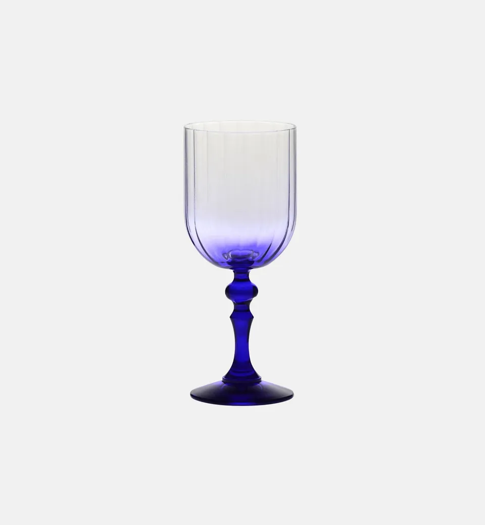 krosno-bubble-verre-vin-300-ml-pied-bleu-marine-ombr image 1