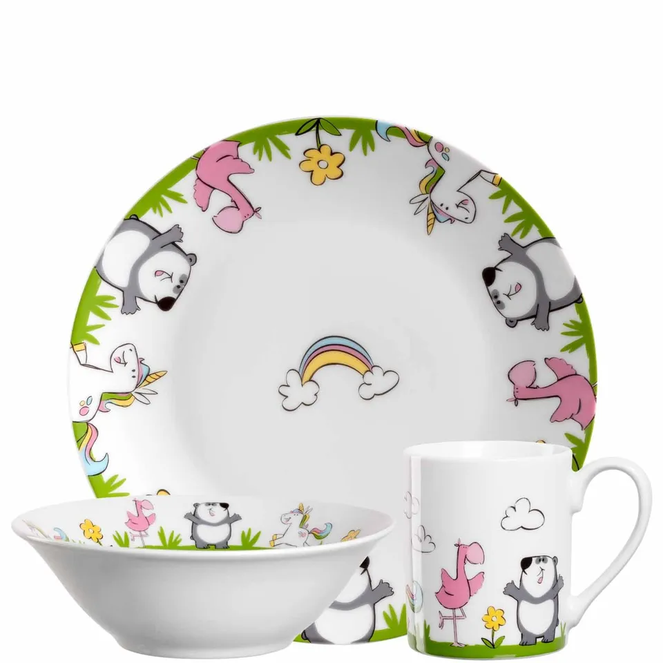 leonardo-bambini-vaisselle-enfant-3-pi-ces-licorne-panda image 1