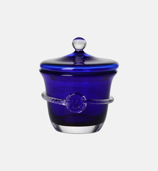 krosno-aurelia-sucrier-cristal-cobalt-avec-couvercle-fait-main image 1
