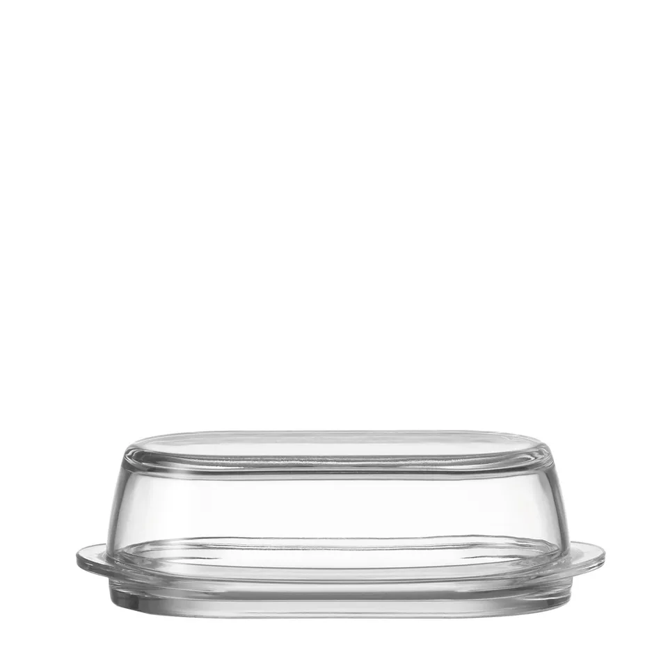 leonardo-ciao-beurrier-verre-ovale-avec-couvercle image 1