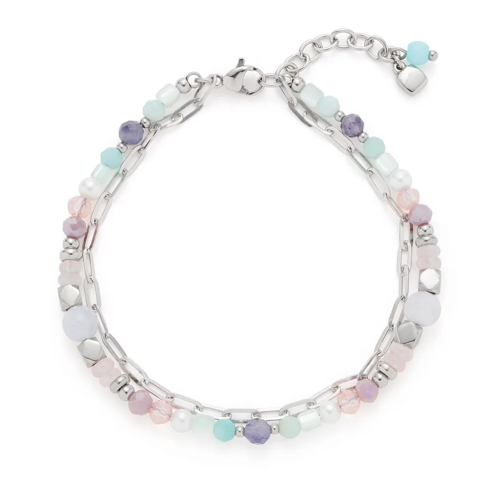 leonardo-randy-bracelet-perles-pastel-double-rang image 1