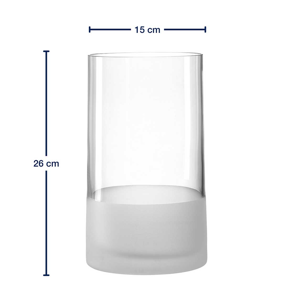 leonardo-novara-vase-26-cm-satin-verre-conique image 3