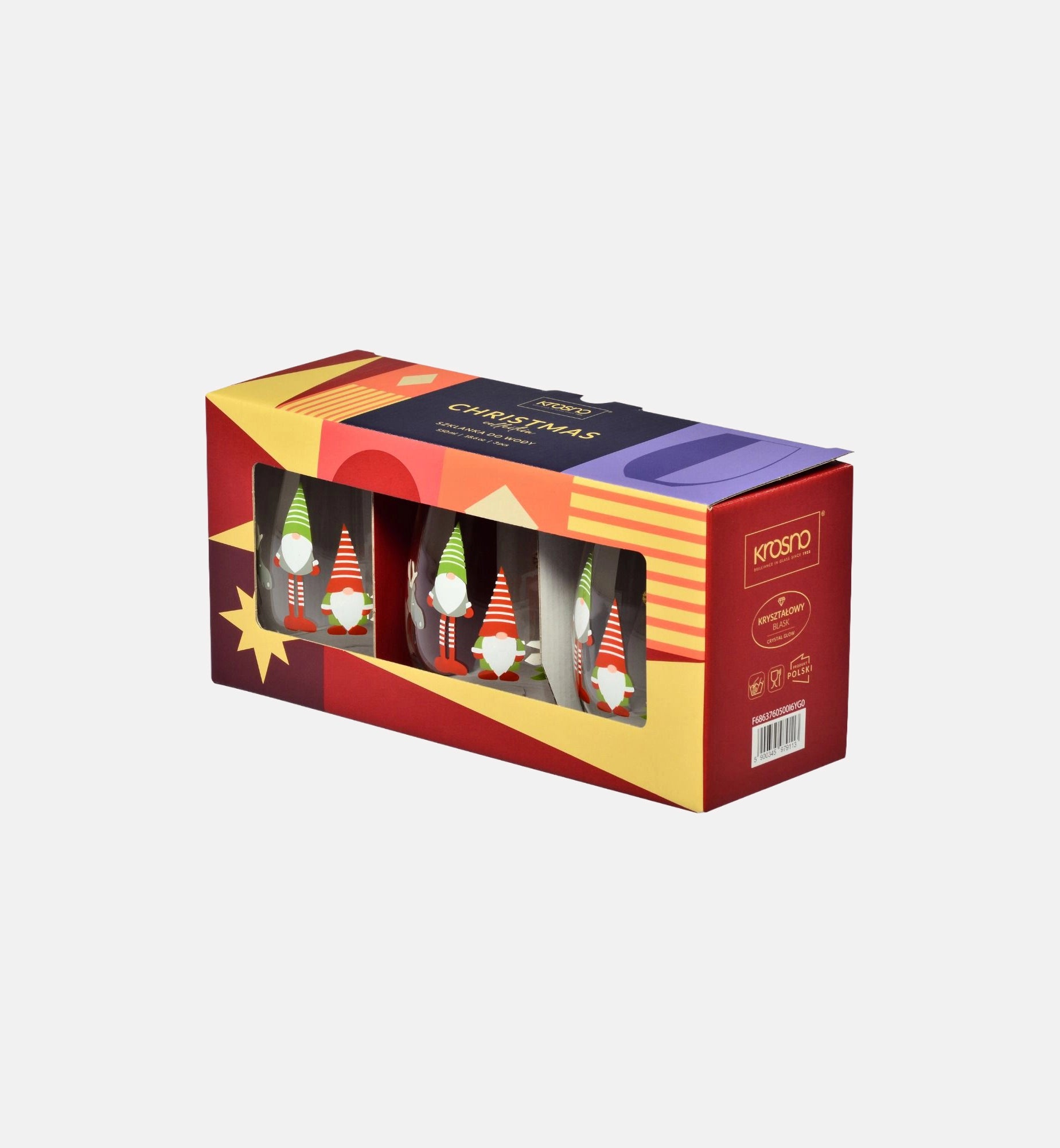 krosno-christmas-verre-eau-gnomes-550-ml image 5