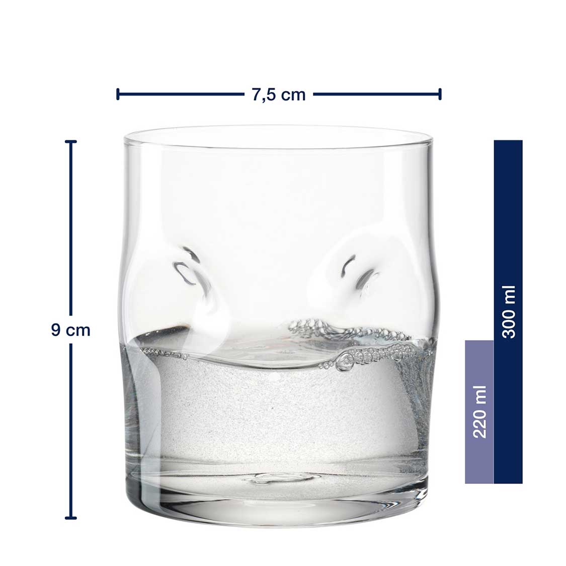 leonardo-vesuvio-verre-300-ml-lot-de-4-transparent-fait-main image 3