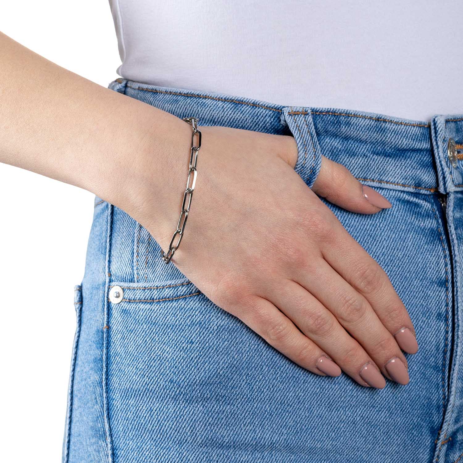 leonardo-estrella-bracelet-clip-mix-argent-maillons image 2