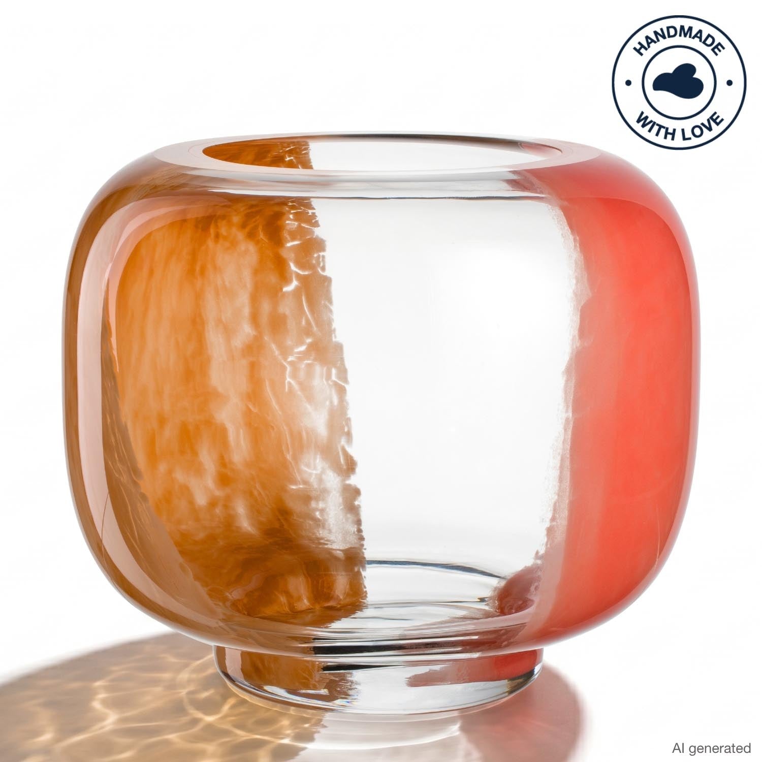 leonardo-cipria-due-vase-verre-26-cm-abricot image 1