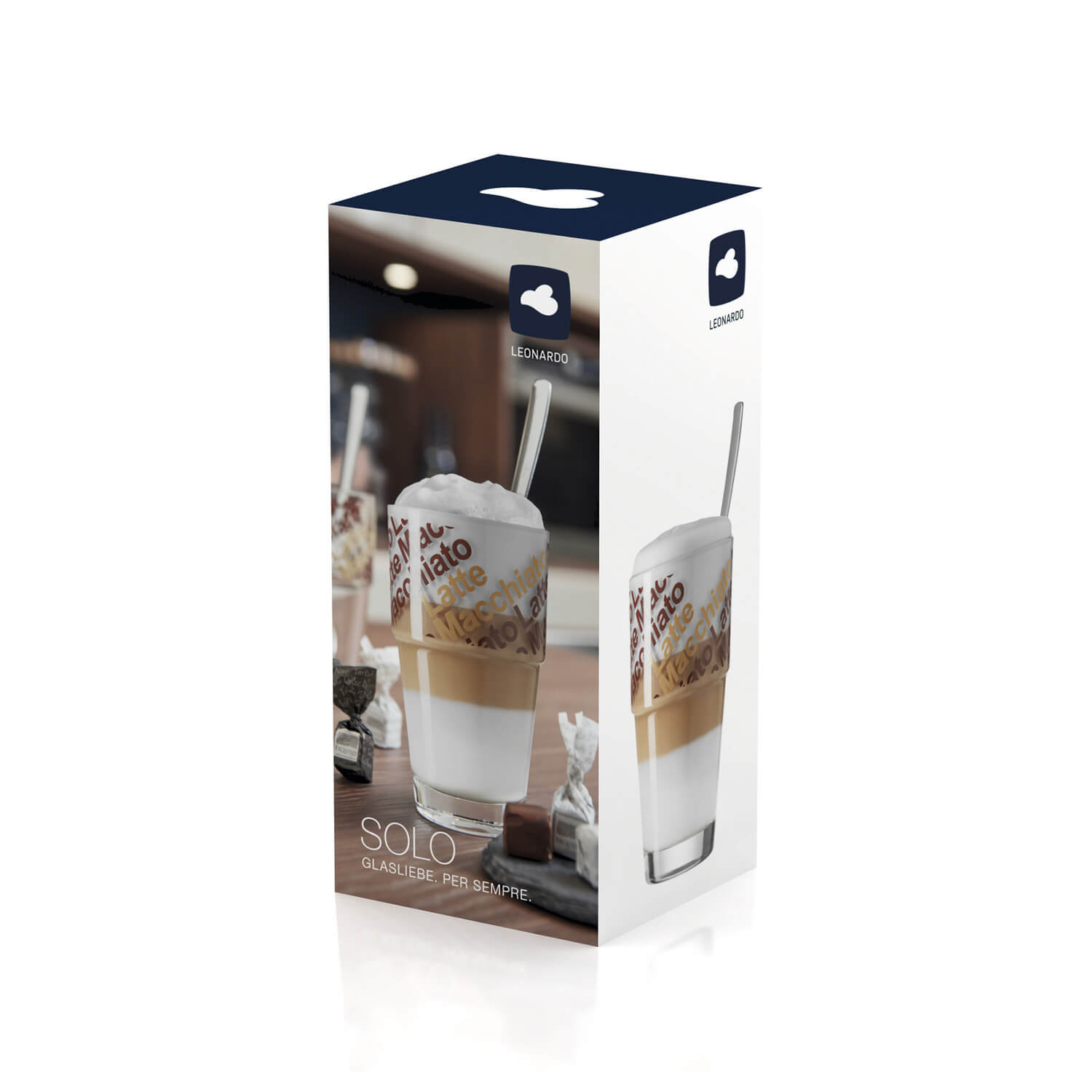 leonardo-solo-verre-caf-latte-410-ml-marron-lot-de-4 image 5