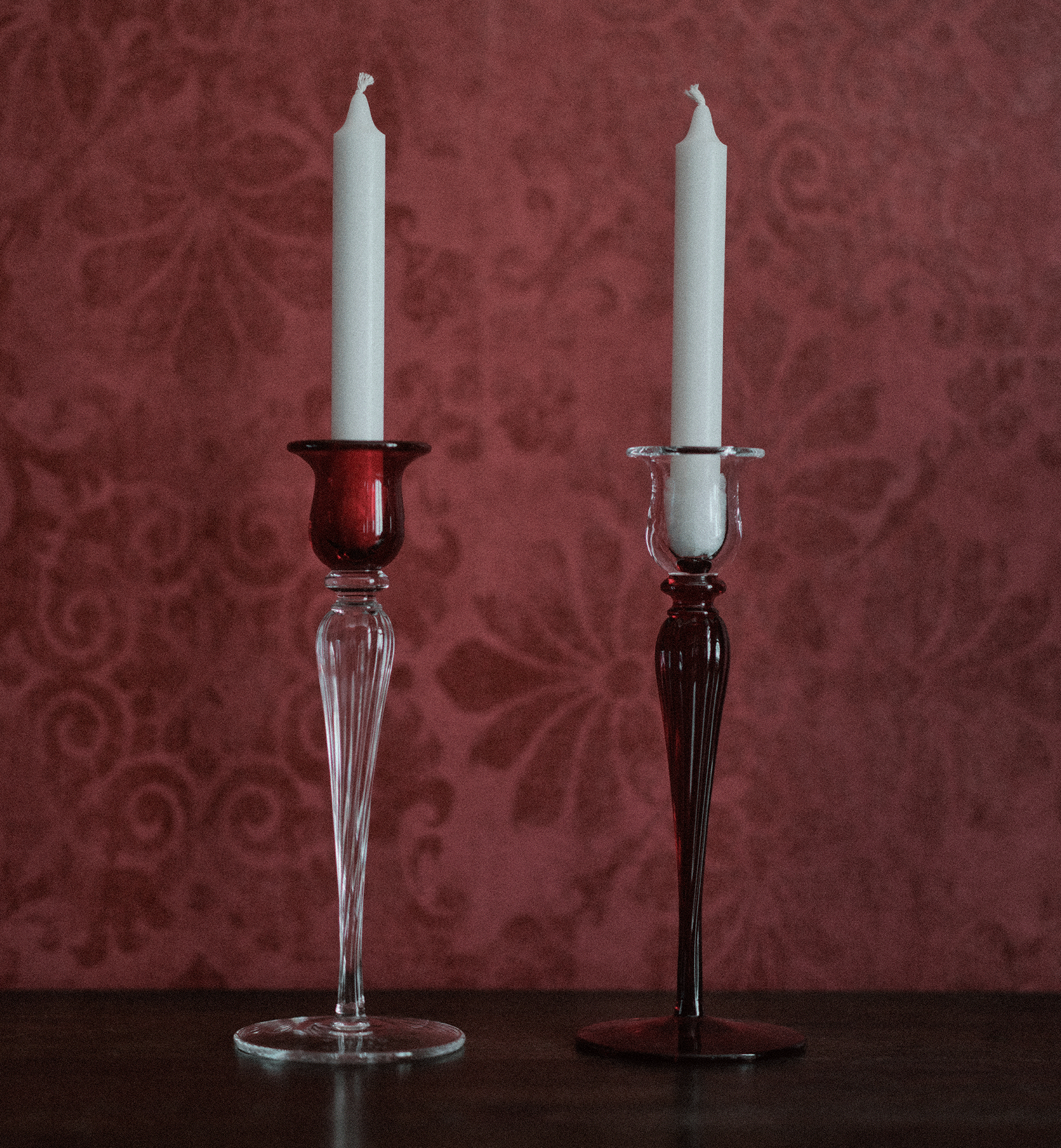 krosno-candleholders-rubin-bougeoir-cristal-25-cm-rubis image 2