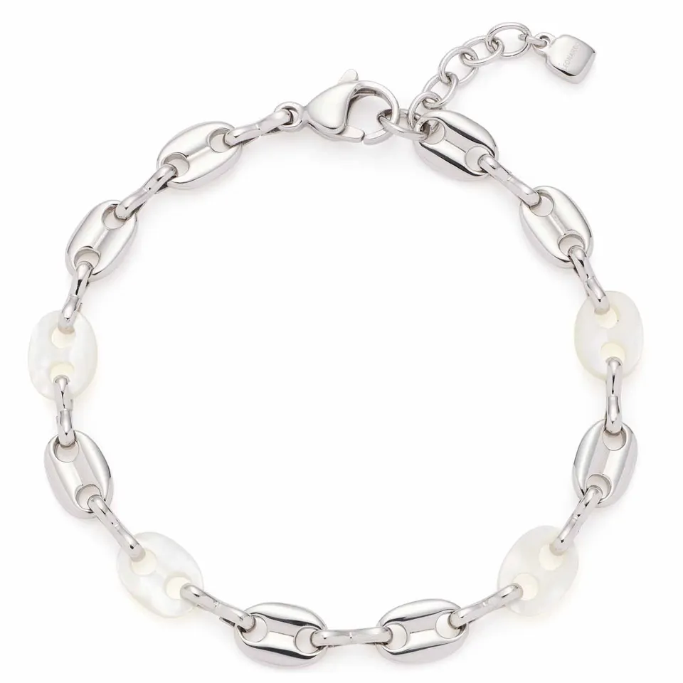 leonardo-lindi-bracelet-nacre-acier-argent image 1