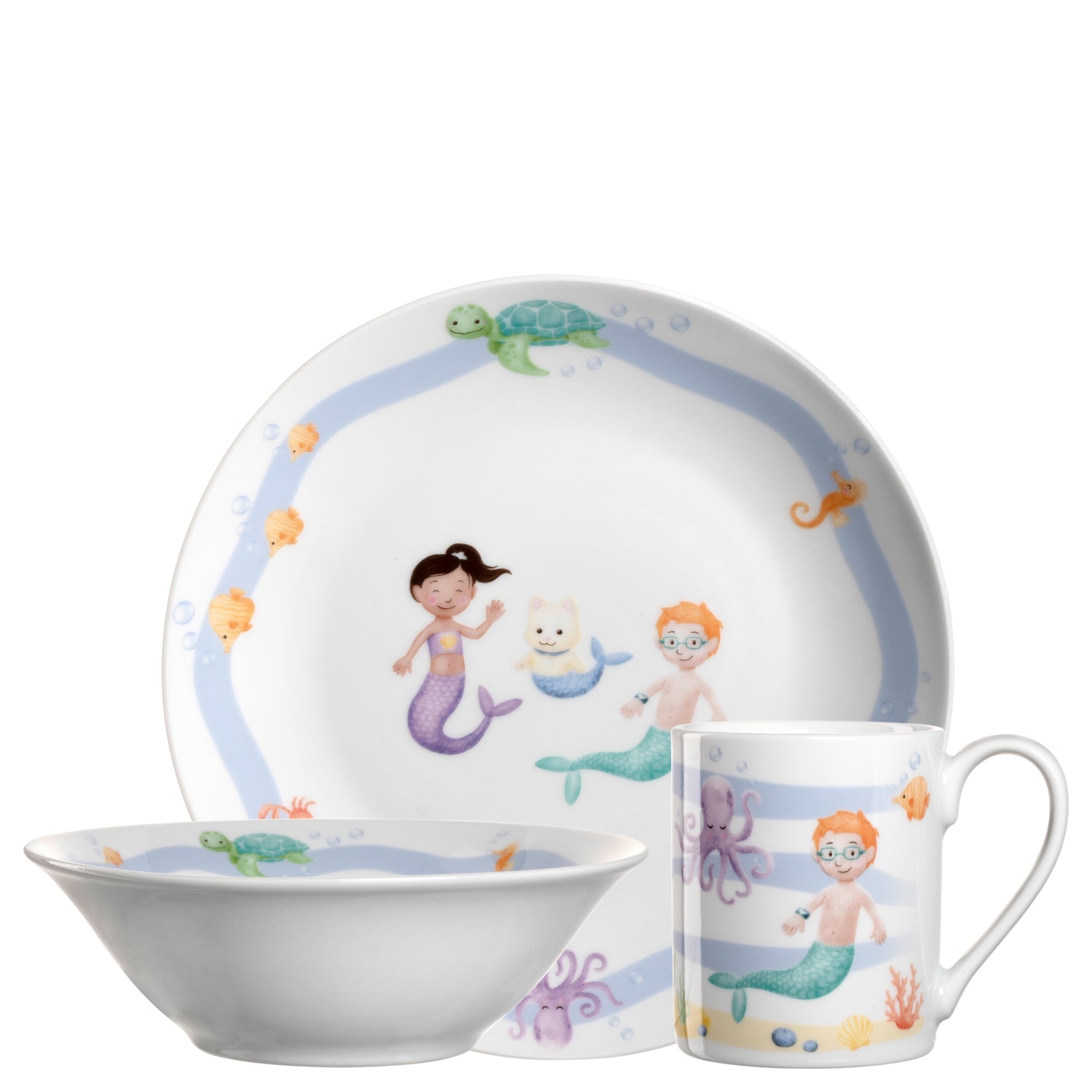 leonardo-bambini-avventura-set-repas-enfant-mer-3-pcs-porcelaine image 1