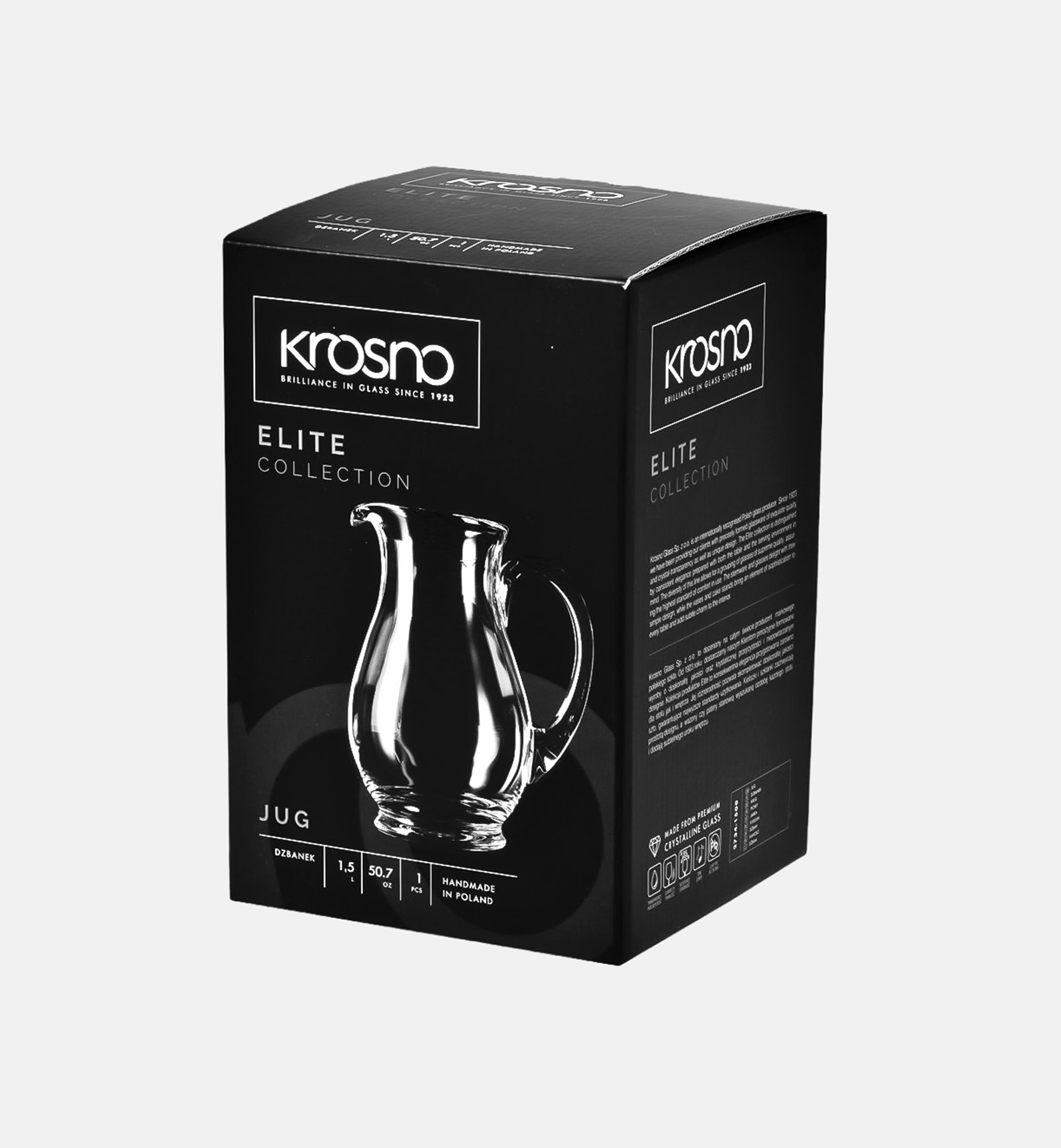 krosno-elite-pichet-carafe-en-verre-1500-ml-avec-anse image 7