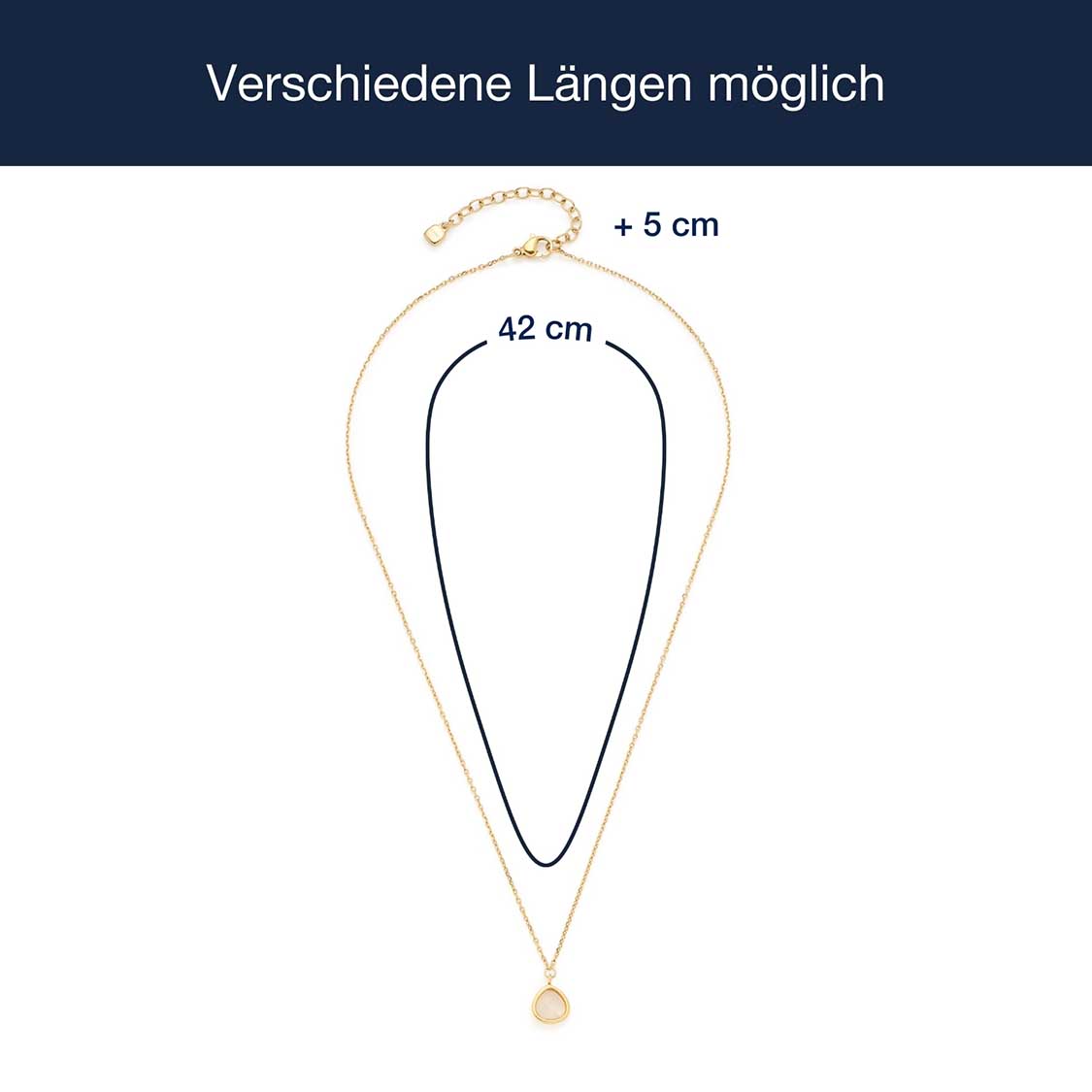 leonardo-indra-ciao-collier-or-42-cm-pierre-triangle-blanche image 4