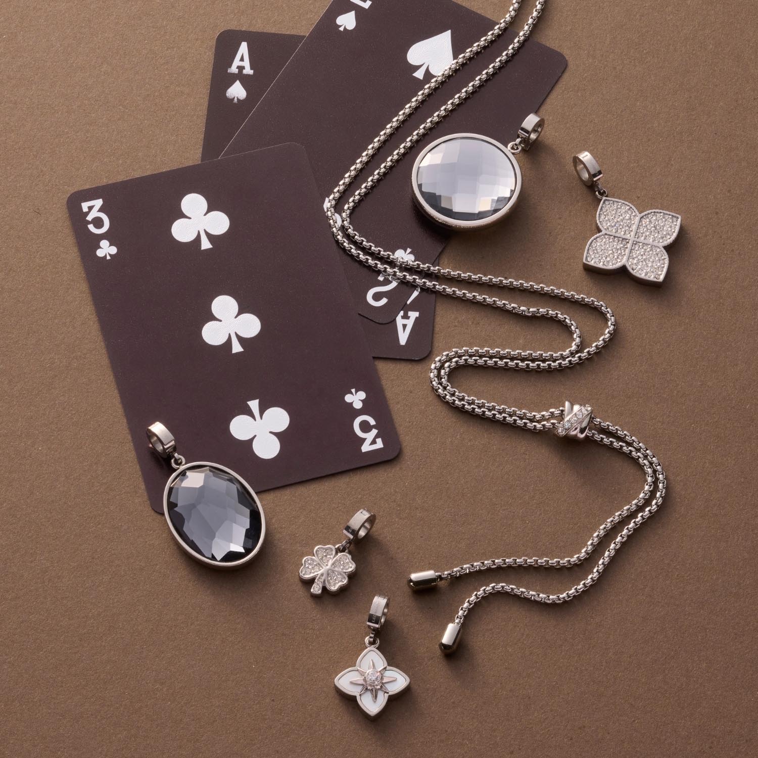 leonardo-daria-90-cm-collier-acier-zirconia image 6