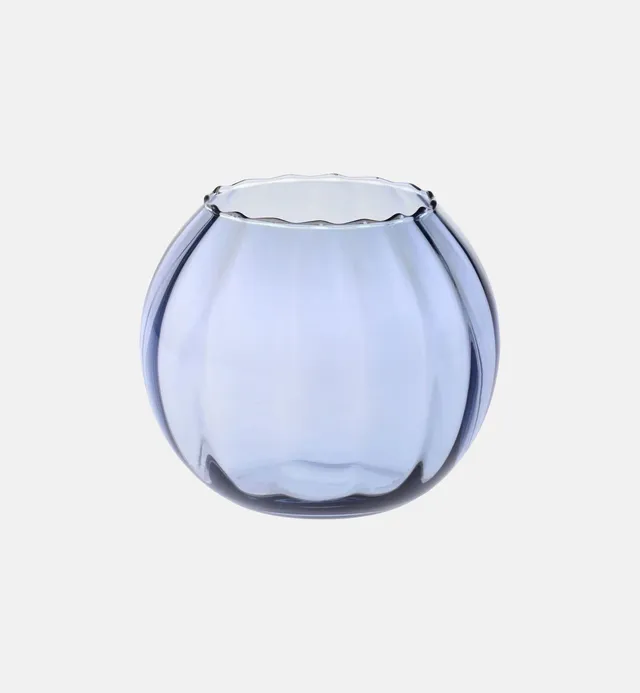 krosno-vase-boule-bleu-marine-15-5-cm-stri image 1