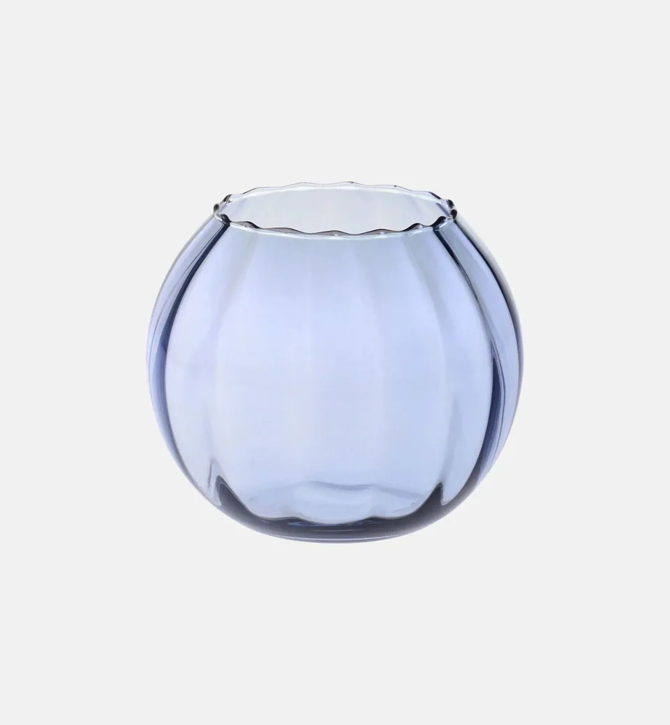 krosno-vase-boule-bleu-marine-15-5-cm-stri image 1