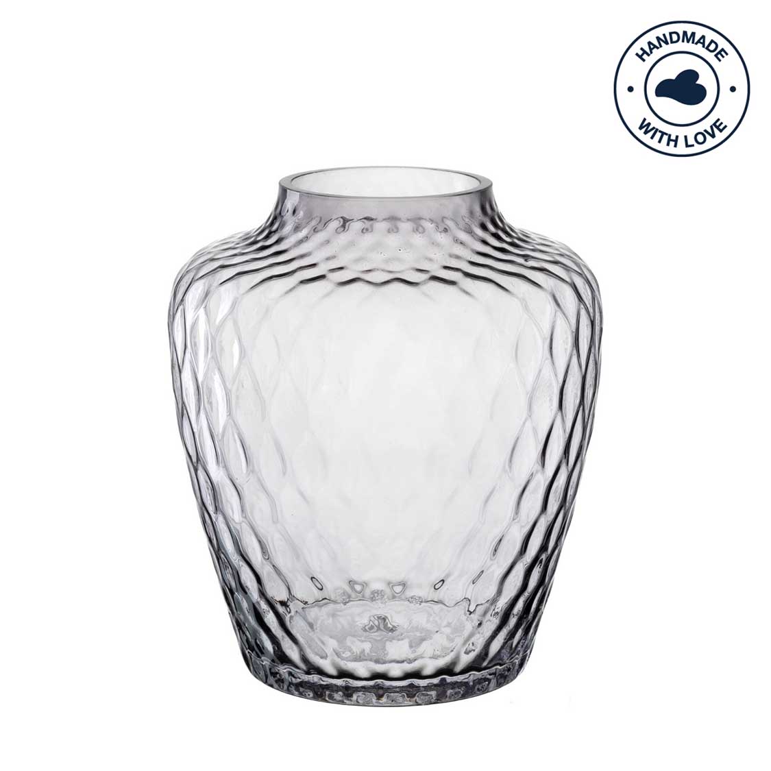 leonardo-giulia-vase-verre-gris-20-cm-fait-main image 1