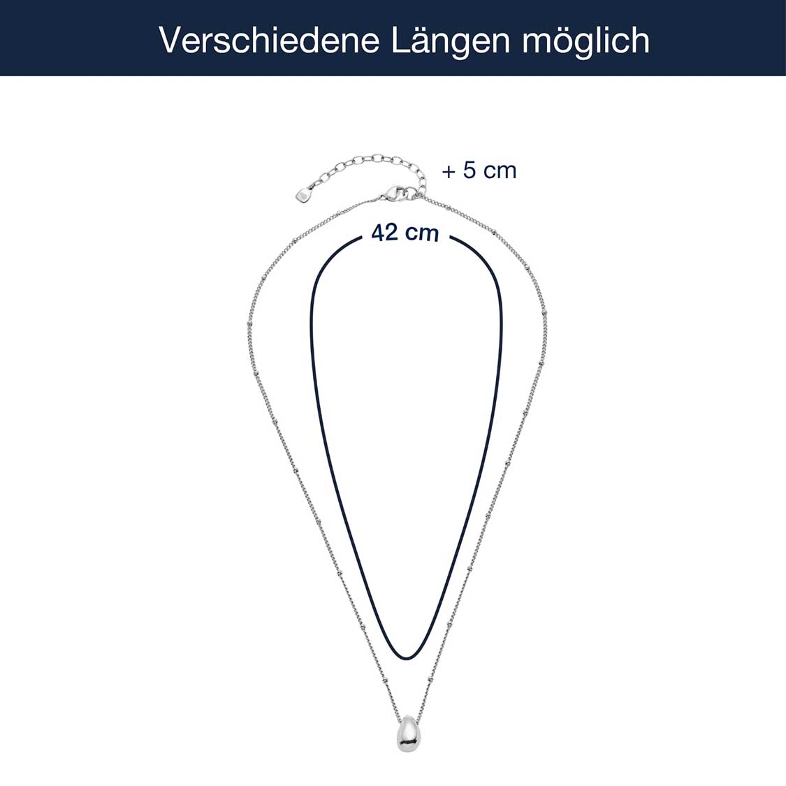 leonardo-clothilde-collier-argent-42-cm-goutte-ciao image 4