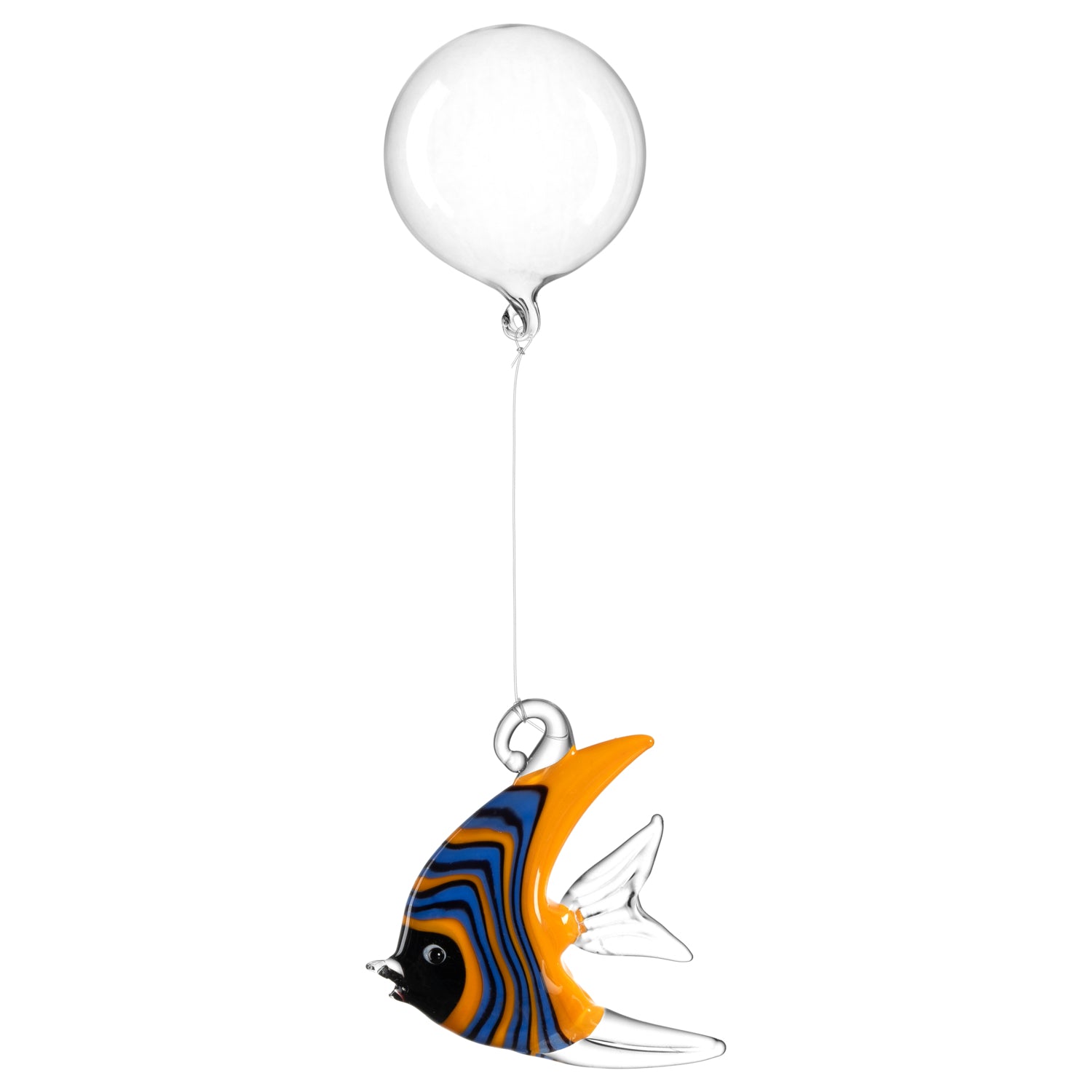 leonardo-mare-6-cm-poisson-verre-orange-bleu image 1