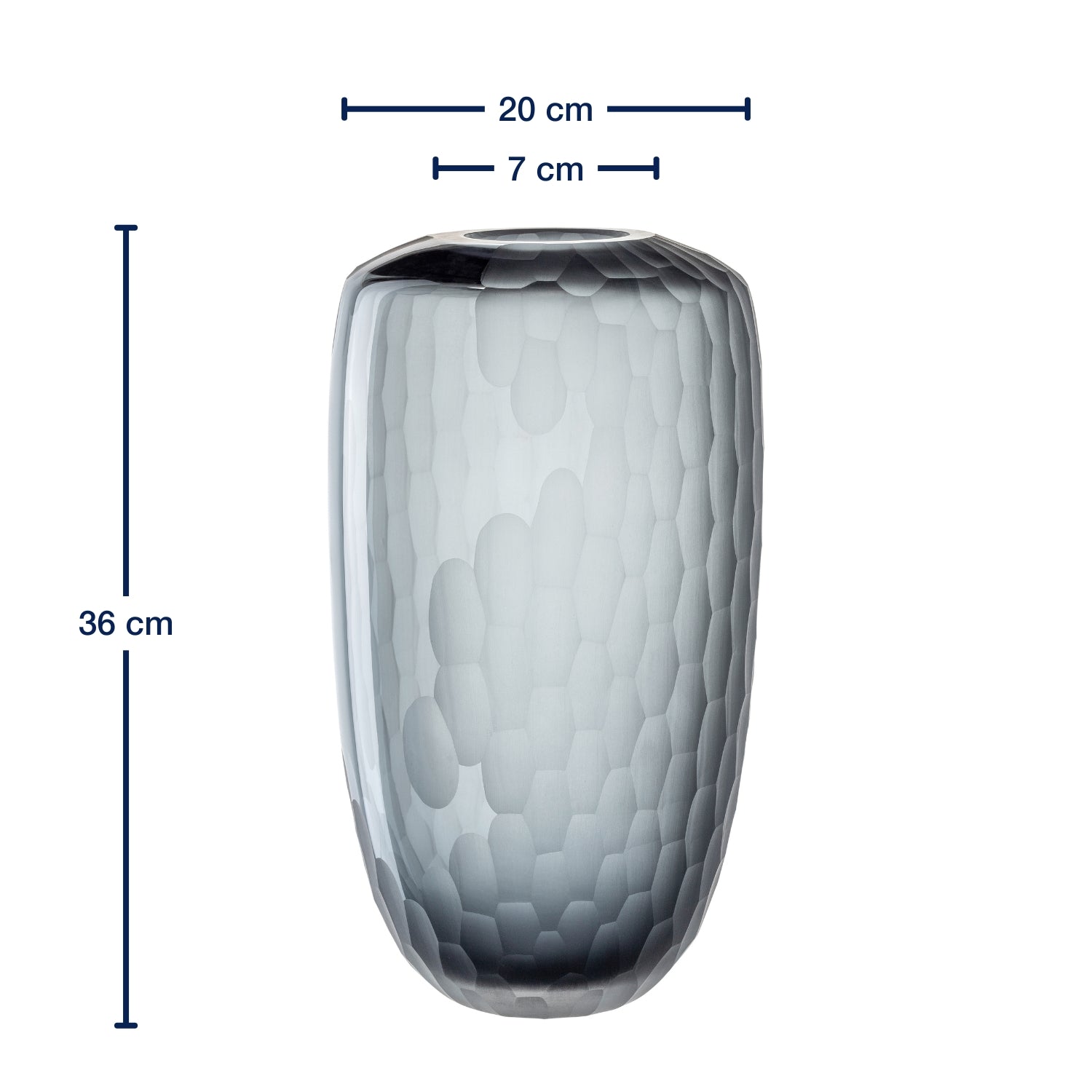 leonardo-bellagio-vase-en-verre-anthracite-36-cm-fait-main image 3