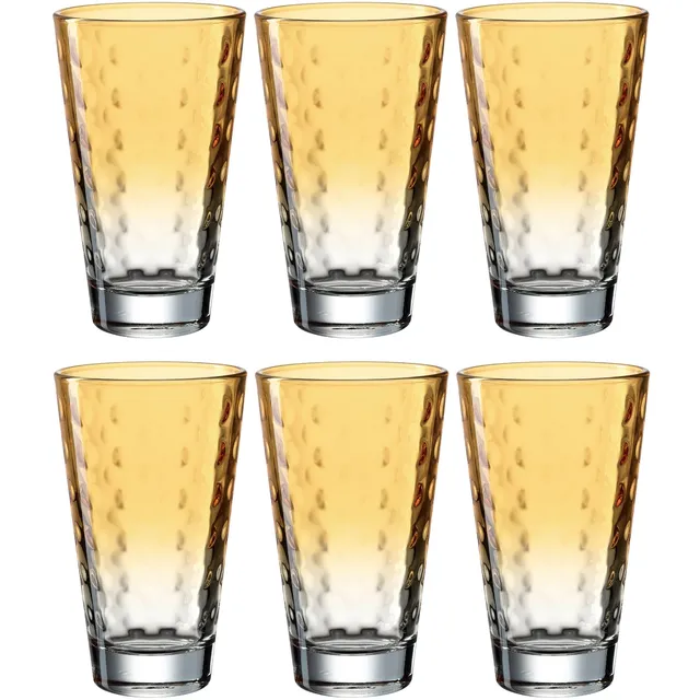 leonardo-optic-verres-eau-300-ml-abricot-lot-6 image 1