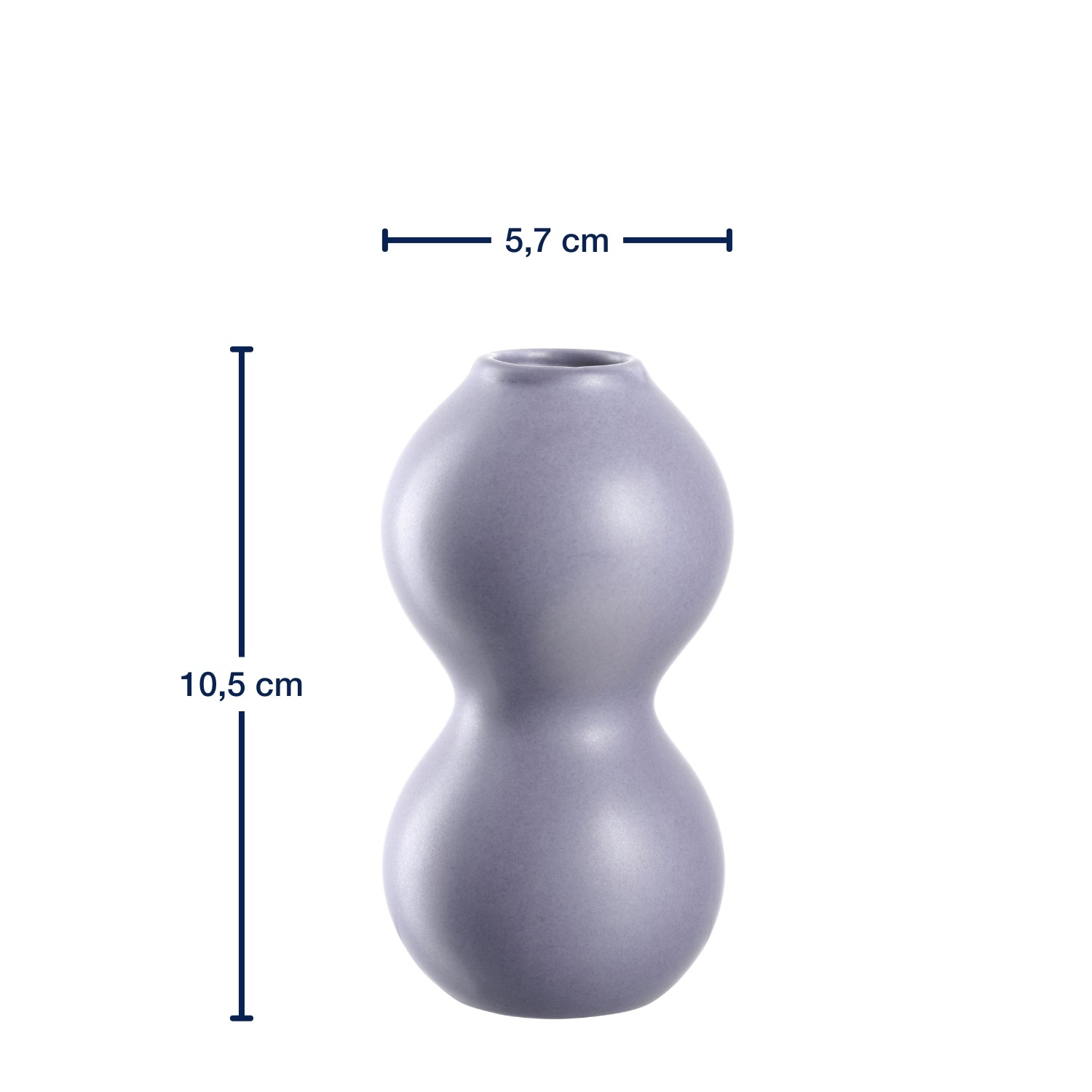 leonardo-vivace-vase-c-ramique-lilas-11-cm-soliflore image 2