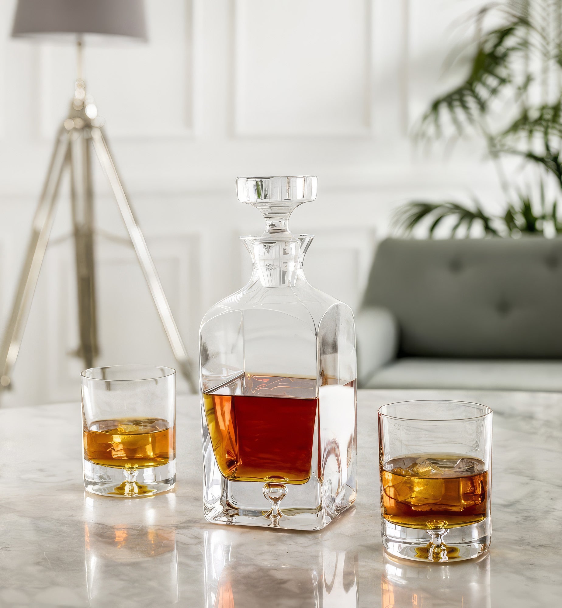 krosno-carafe-whisky-750-ml-carr-e-bulle-d-air image 2