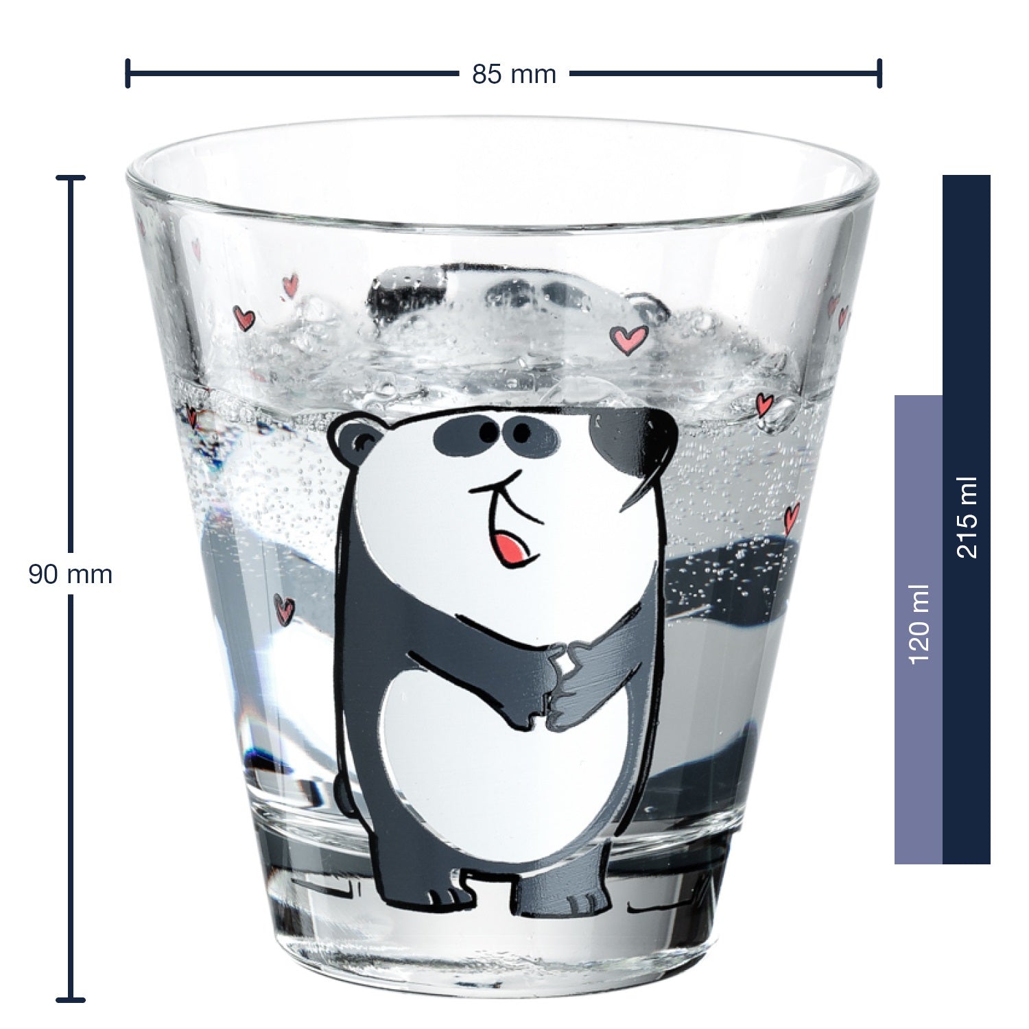 leonardo-bambini-verre-enfant-panda-215-ml-lot-6 image 2