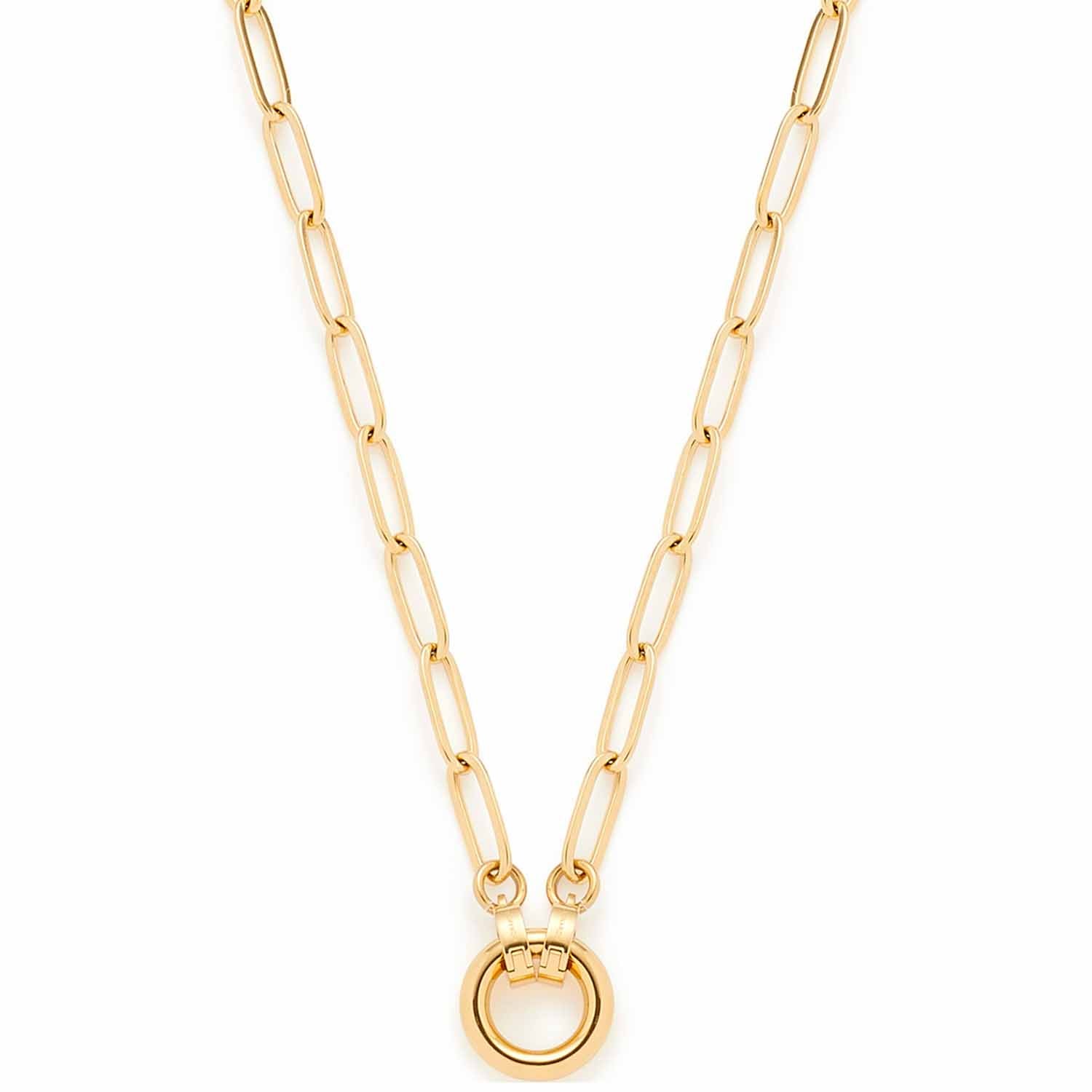 leonardo-clip-mix-moda-80-cm-collier-dor-maillons-trombone image 2